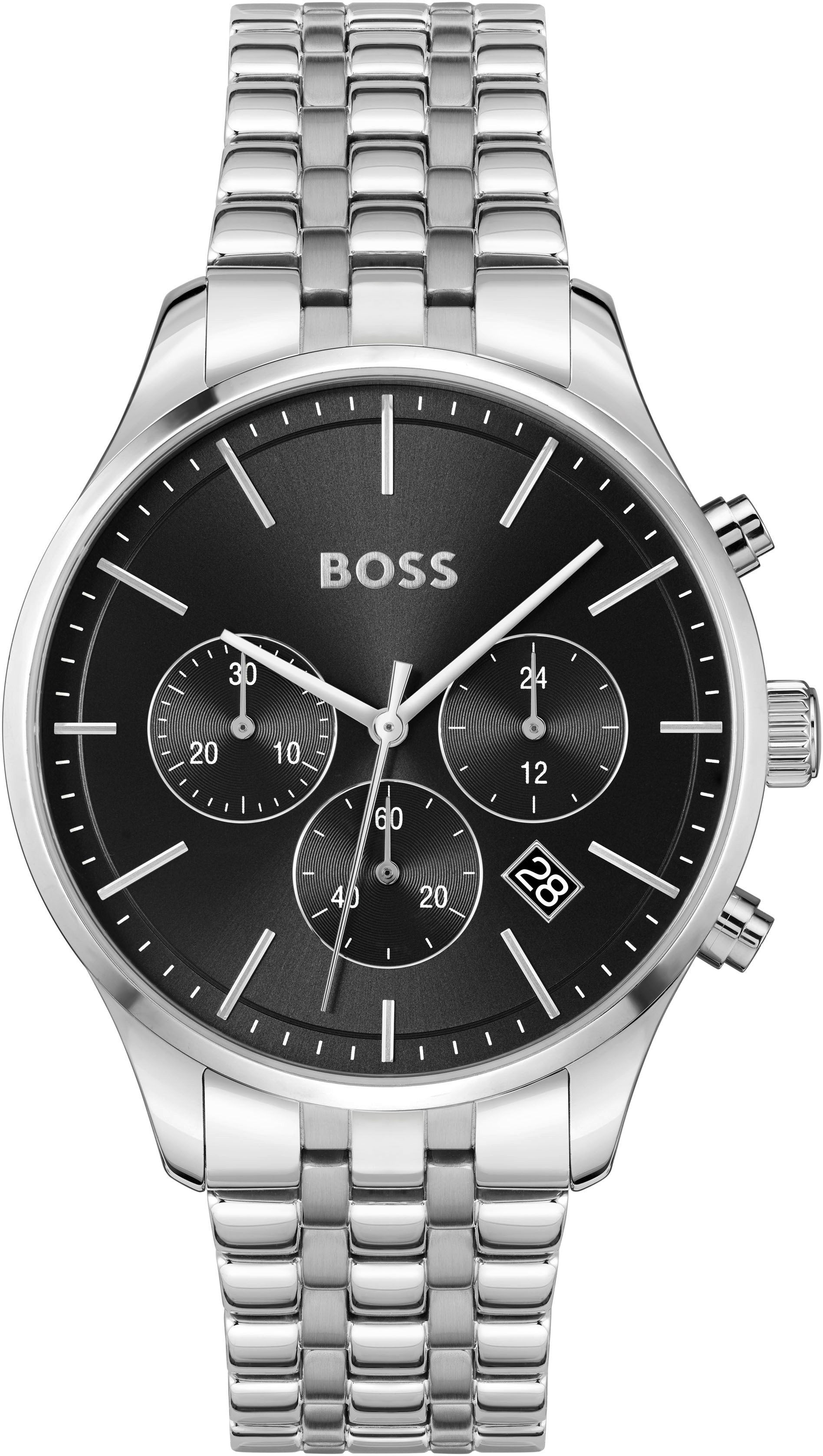 Boss Chronograaf Avery Quartzhorloge, herenhorloge, horloge, stopwatchfunctie, roestvrijstalen band