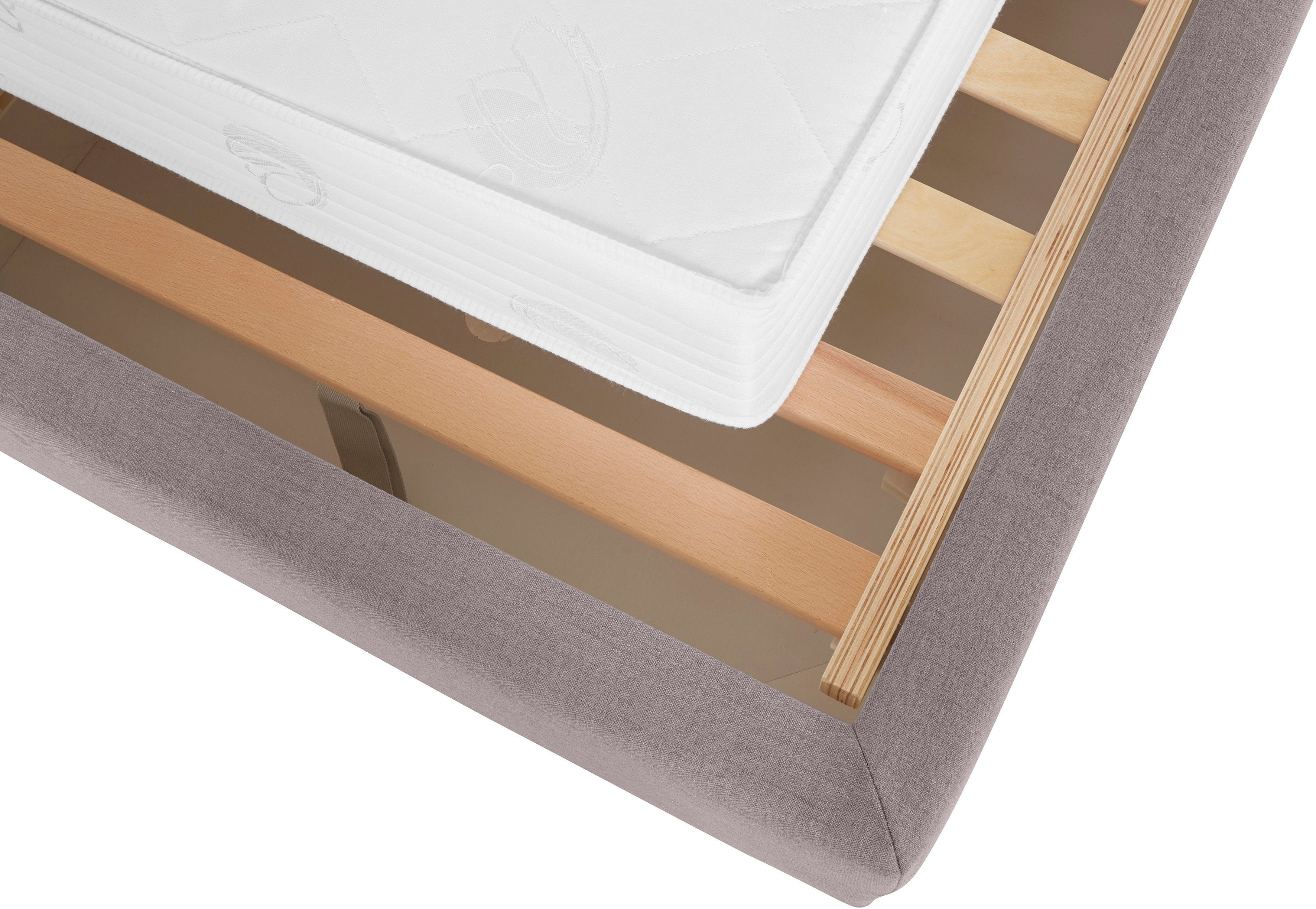 Guido Maria Kretschmer Home&Living Gestoffeerd bed Sunley 100 Kruisstiksel, hoofdbordhoogte 102 cm, zonder of met matras/lattenbodem