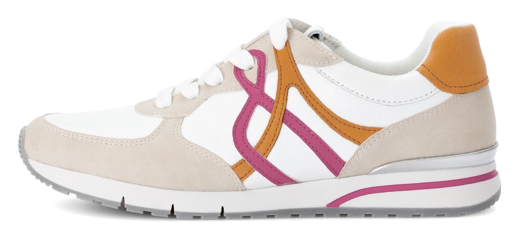 Gabor Sneakers met sleehak Florence , vrijetijdsschoen, lage schoen, veterschoen in comfortwijdte g (=breed)