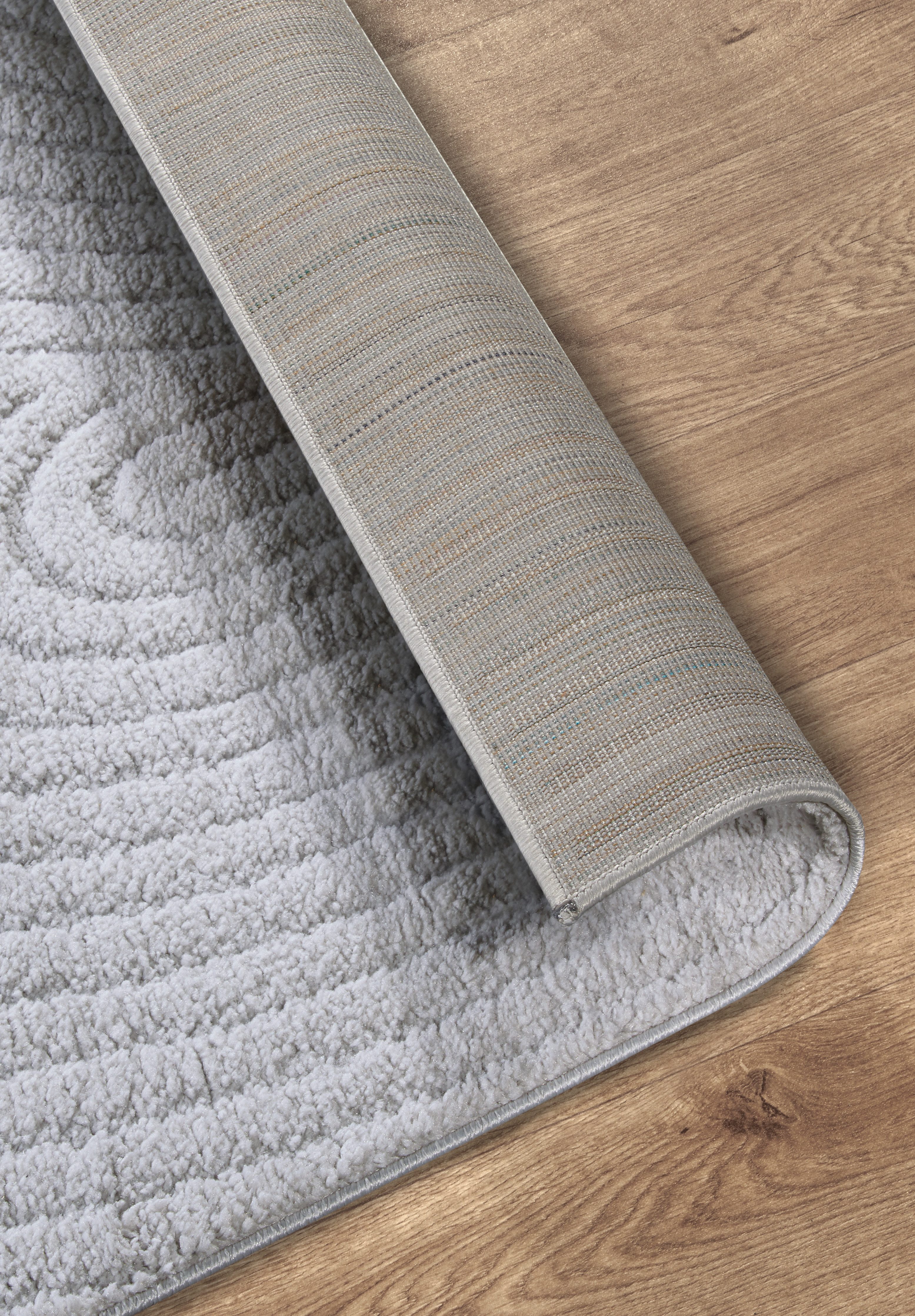 ELLE DECORATION Design-vloerkleed Cosy Panglao, ook als rond tapijt verkrijgbaar uni laagpolig, hoog-laag structuur, modern, scandi, boho, woonkamer