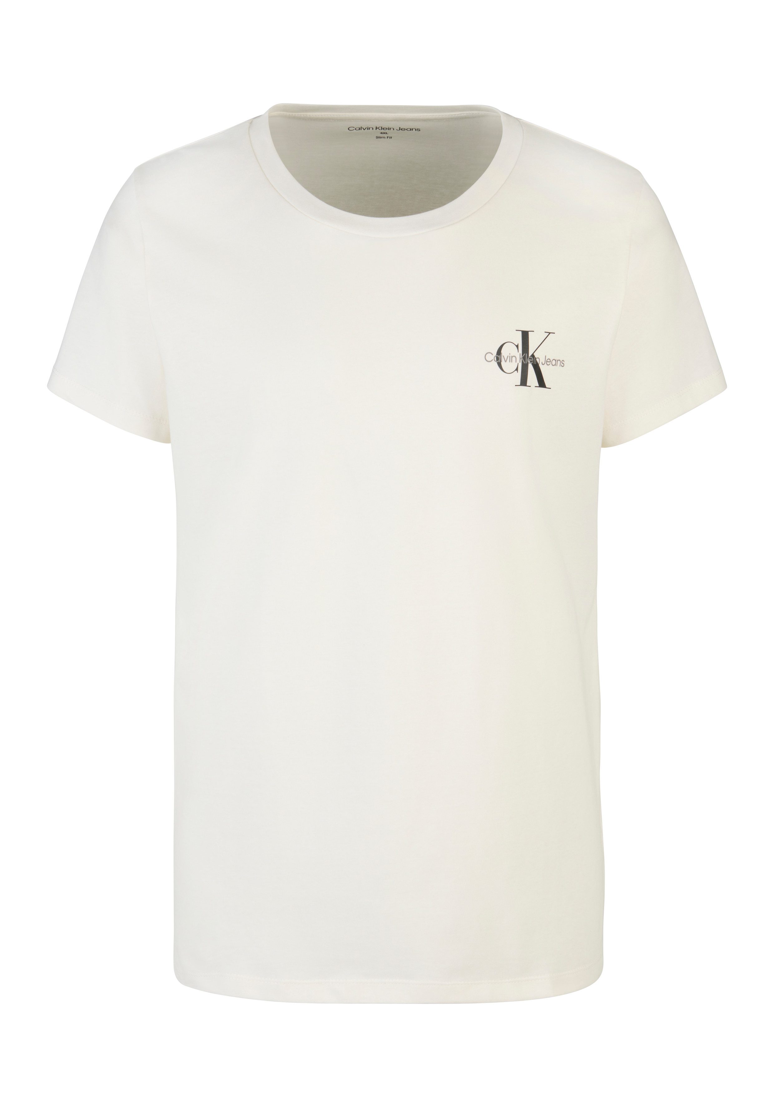 Calvin Klein Jeans Plus T-shirt PLUS MONOLOGO TWO PACK in grote maten met logoprint