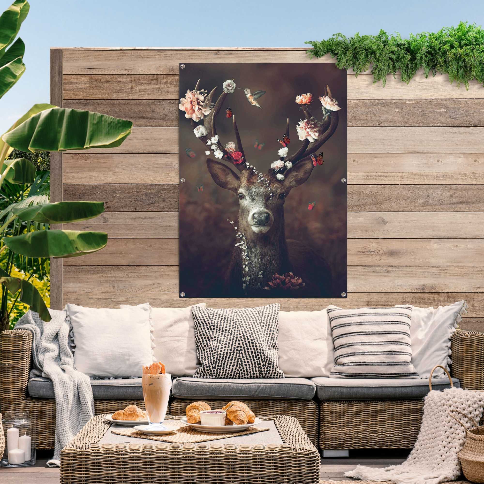 patroon biologisch Alarmerend Reinders! Poster Edelhert lichte en waterdichte tuinposter voor buiten in  de online winkel | OTTO