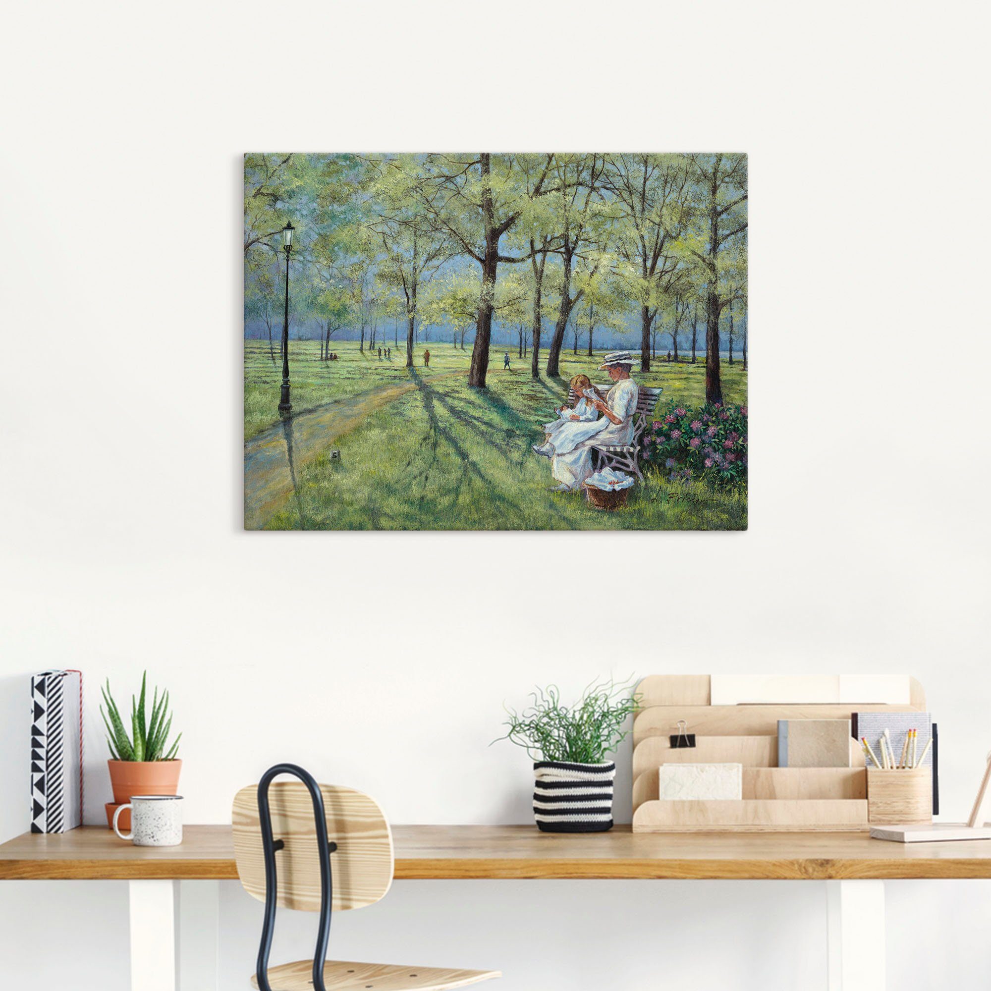 Artland Artprint In het park als artprint van aluminium, artprint voor buiten, artprint op linnen in verschillende maten