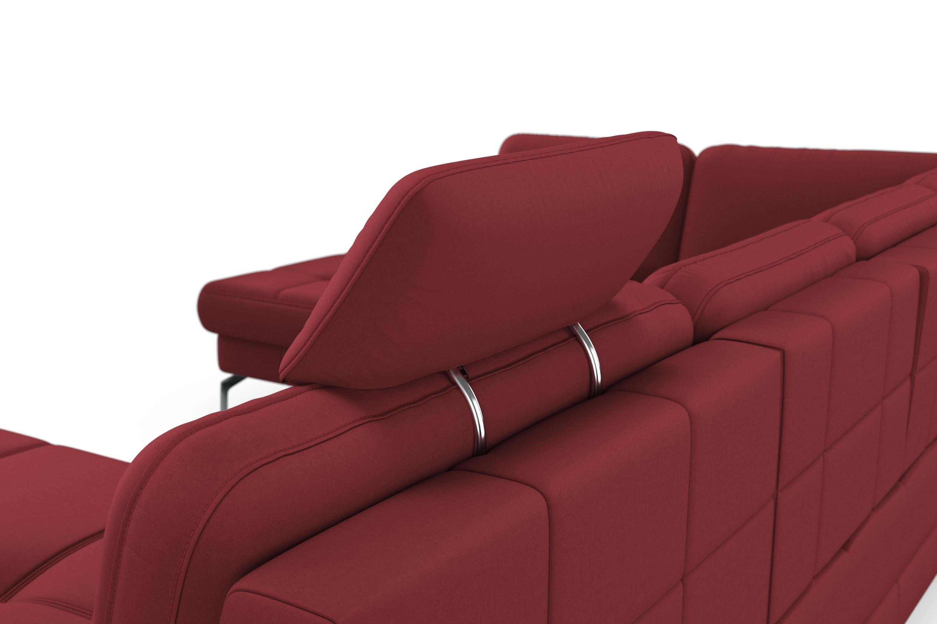 sit&more Zithoek Bendigo U-vorm inclusief zitdiepteverstelling, bodemvrijheid 15 cm, in 2 pootkleuren