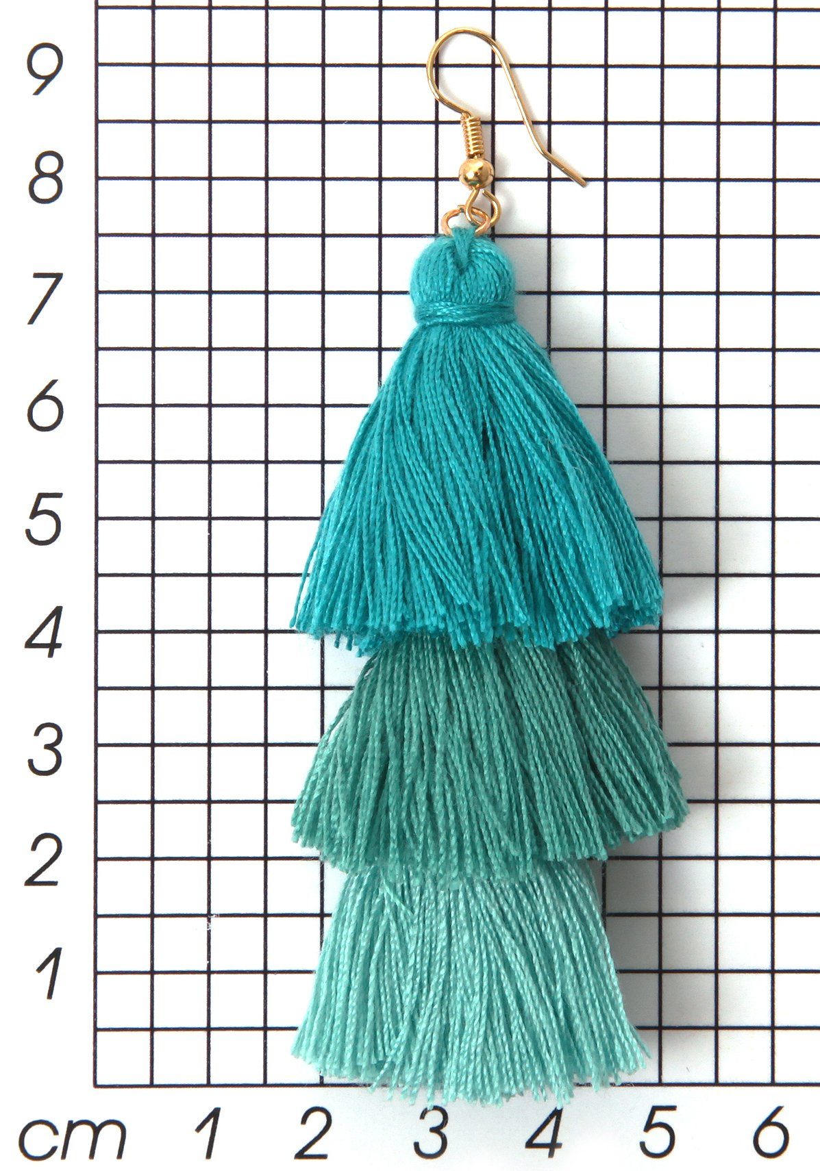 Firetti Oorhangers Kwasten, mix van turquoise, cool