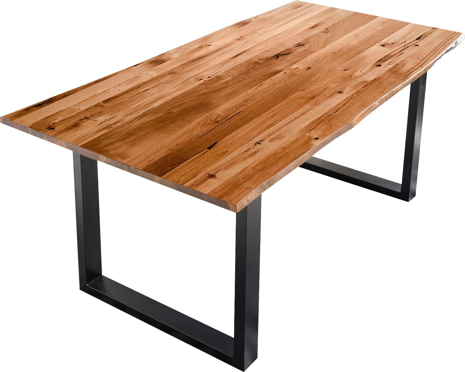 SalesFever Tafel met hout Zichtbaar nervenpatroon en noesten, eettafel van massief hout