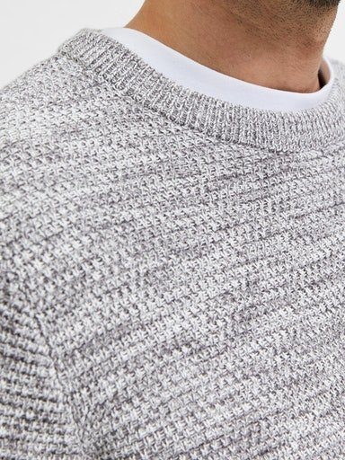 SELECTED HOMME Trui met ronde hals SLHVINCE LS KNIT BUBBLE CREW NECK NOOS