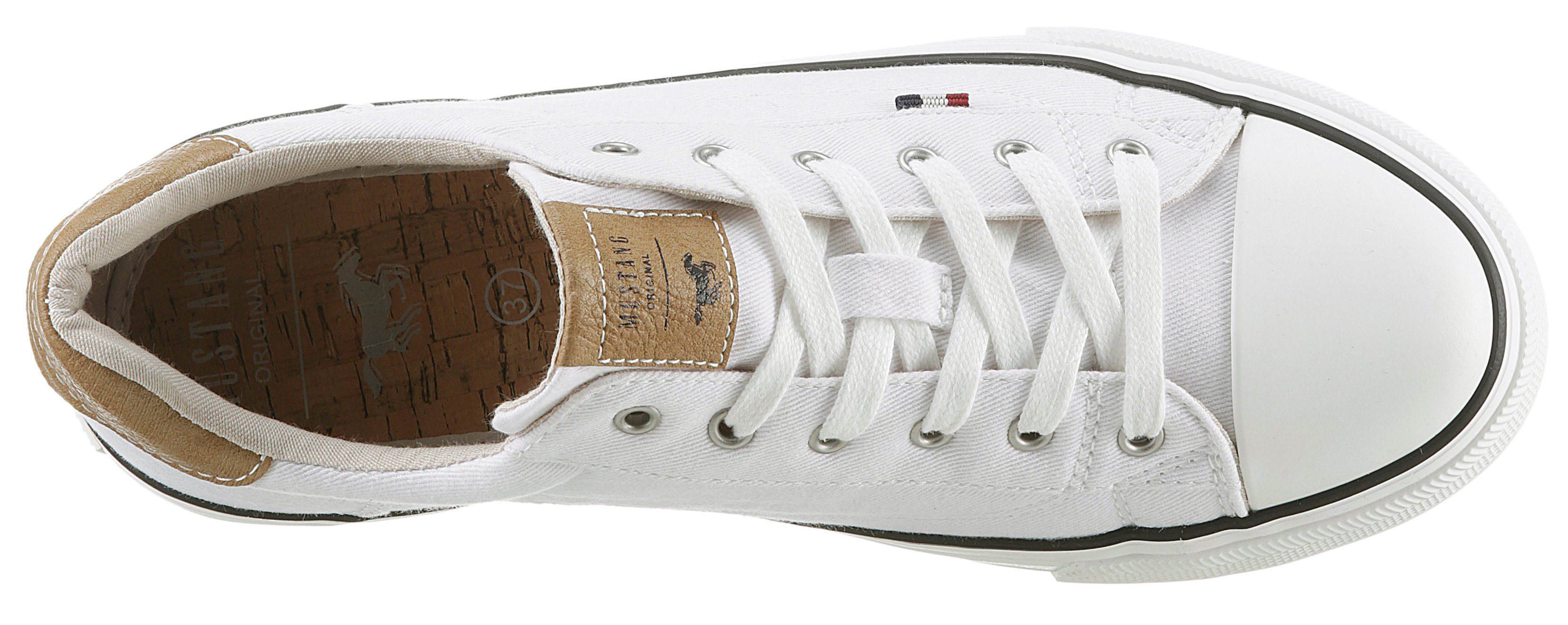 Mustang Shoes Sneakers , vrijetijdsschoen, lage schoen, veterschoen, met rubberen kap