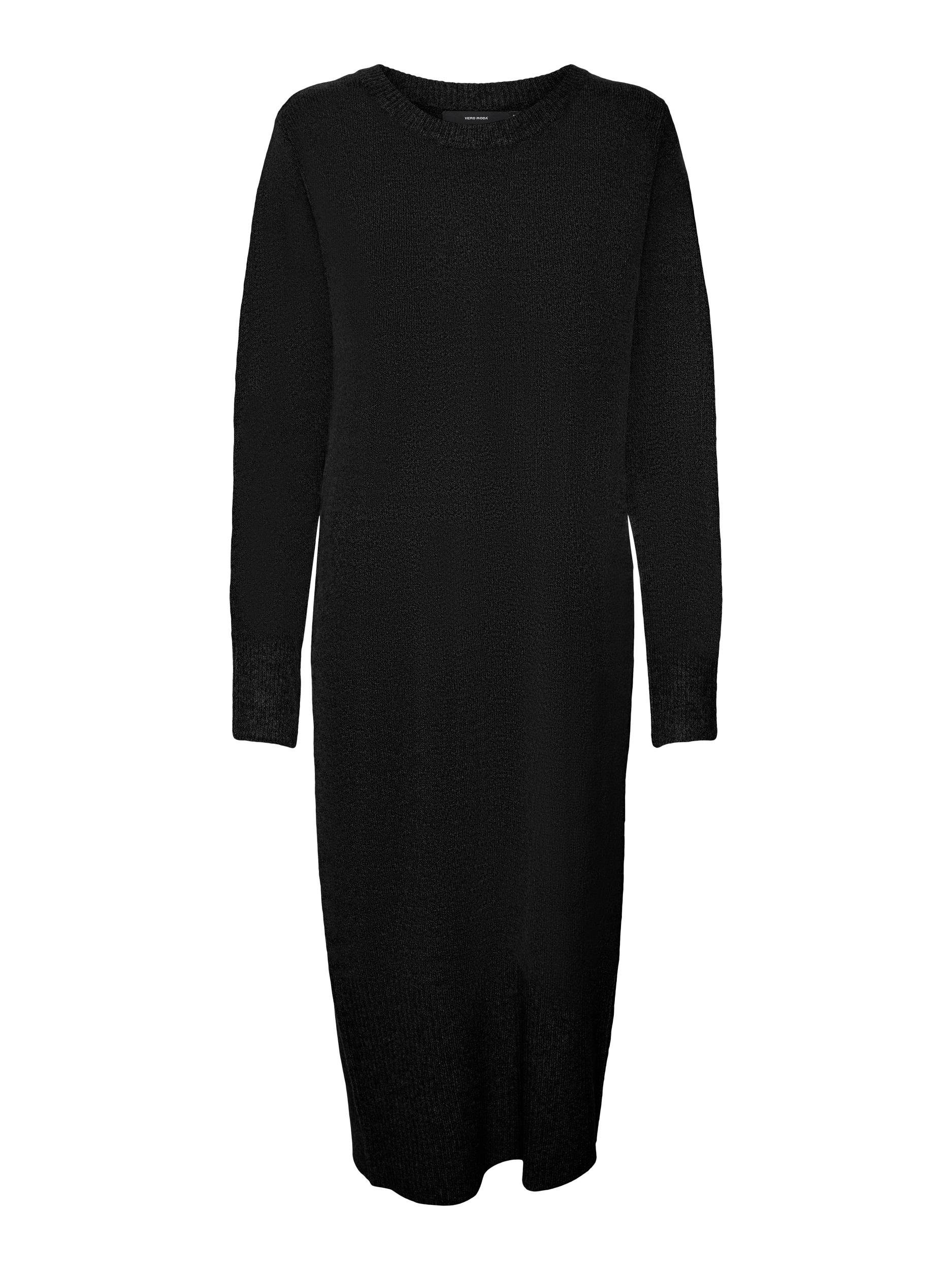 Vero Moda Gebreide jurk VMPLAZA LS O-NECK CALF DRESS GA BOO