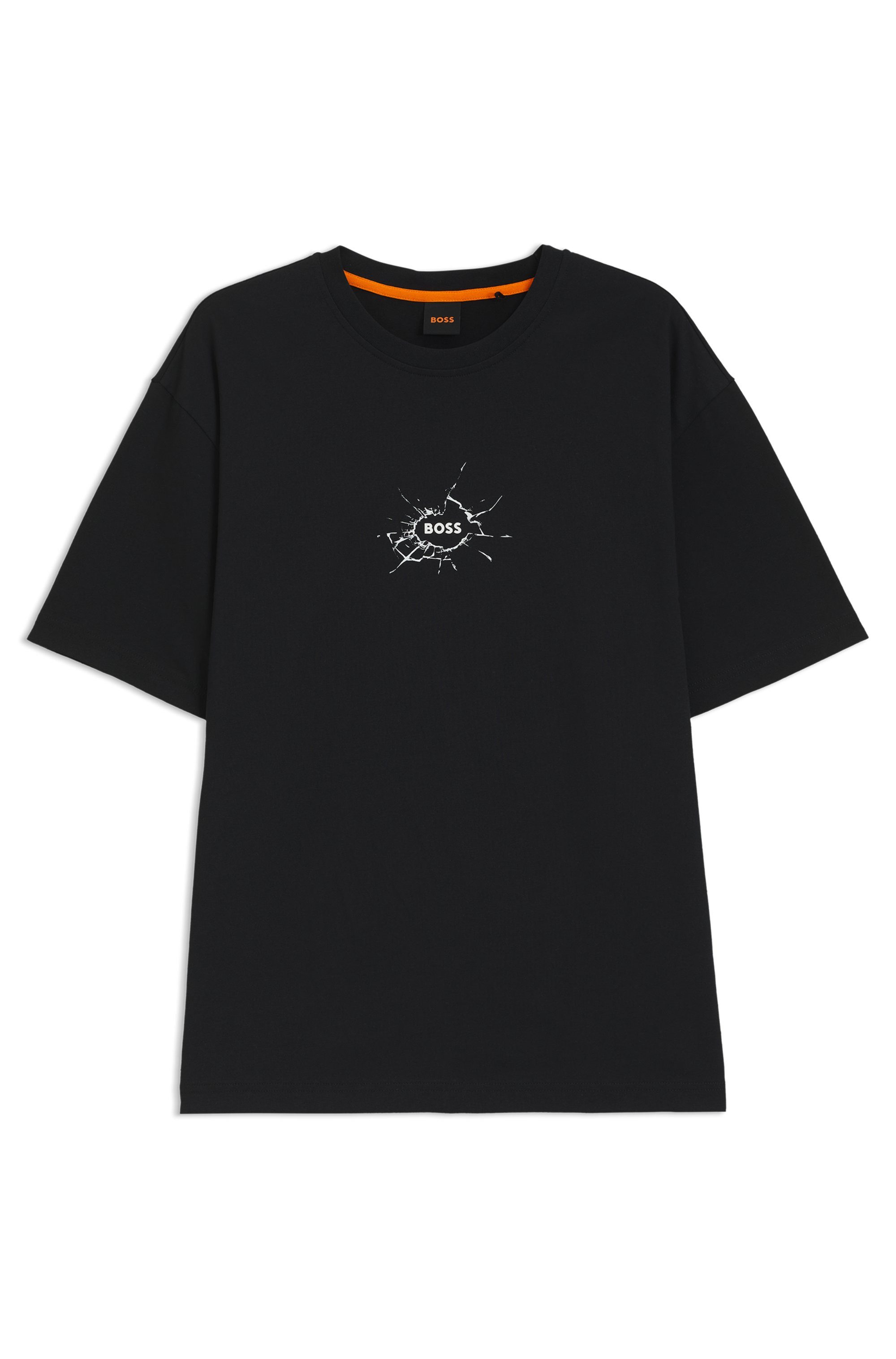 Boss Orange T-shirt Te voyage met coole logoprint