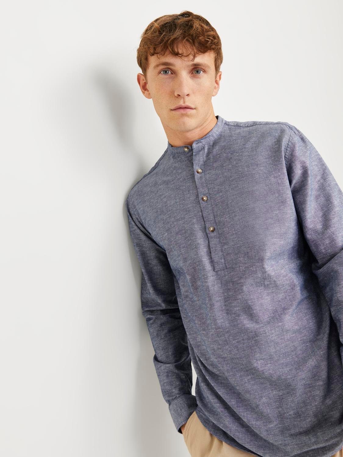 Jack & Jones Overhemd met lange mouwen JJESUMMER TUNIC LINEN BLEND SHIRT LS SN