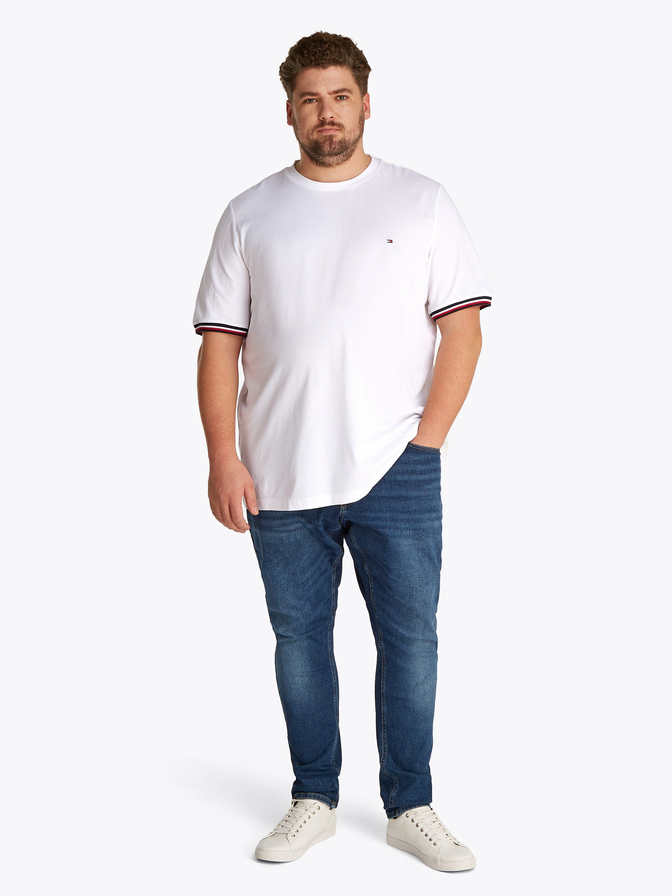 Tommy Hilfiger T-shirt BT-GLOBAL STRIPE CUFF TEE-B