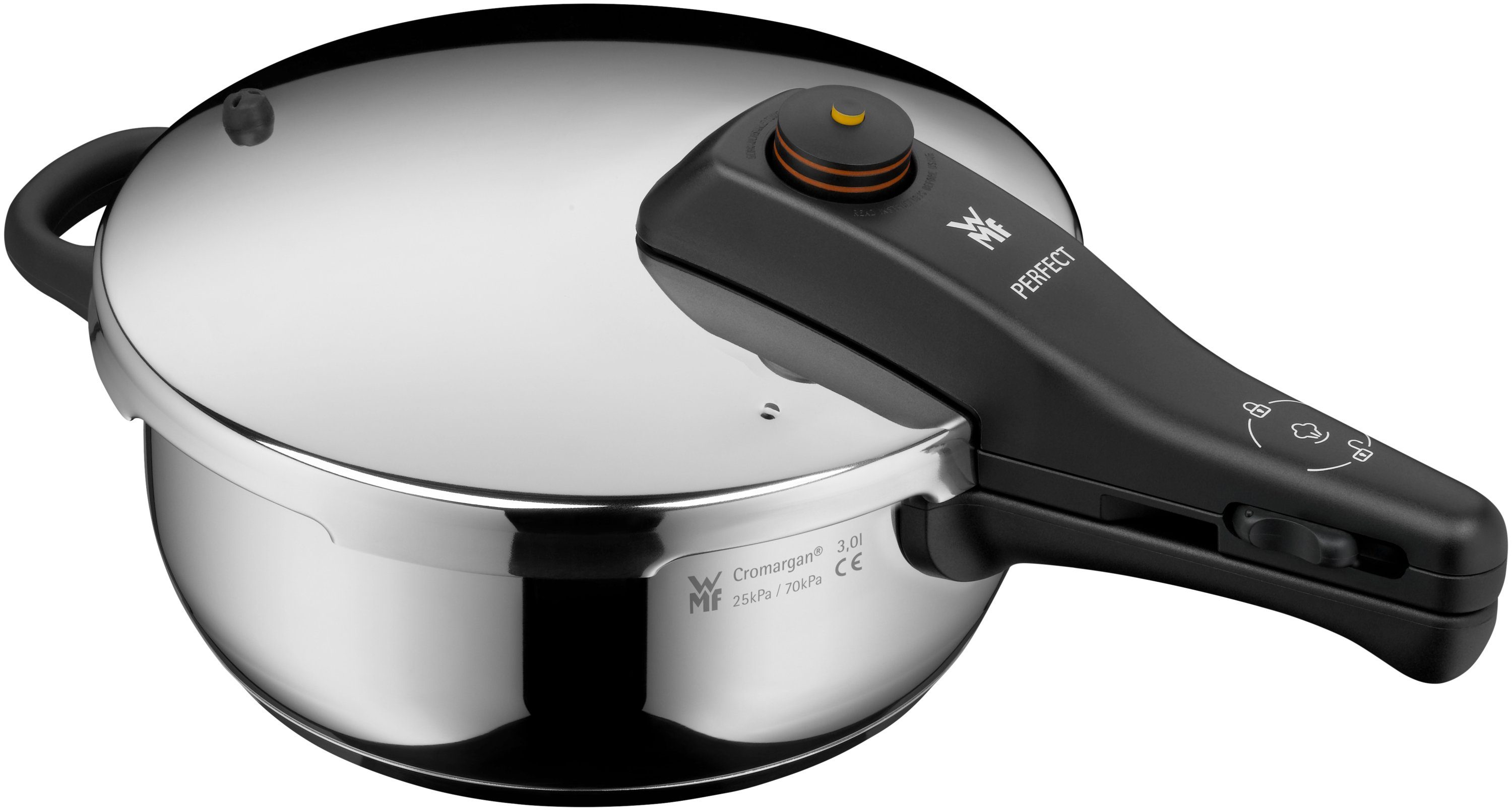 WMF Snelkookpan Perfect One Pot inductie 3l afneembare dekselgreep, groot kooksignaal, 2 kookstanden (1-delig)