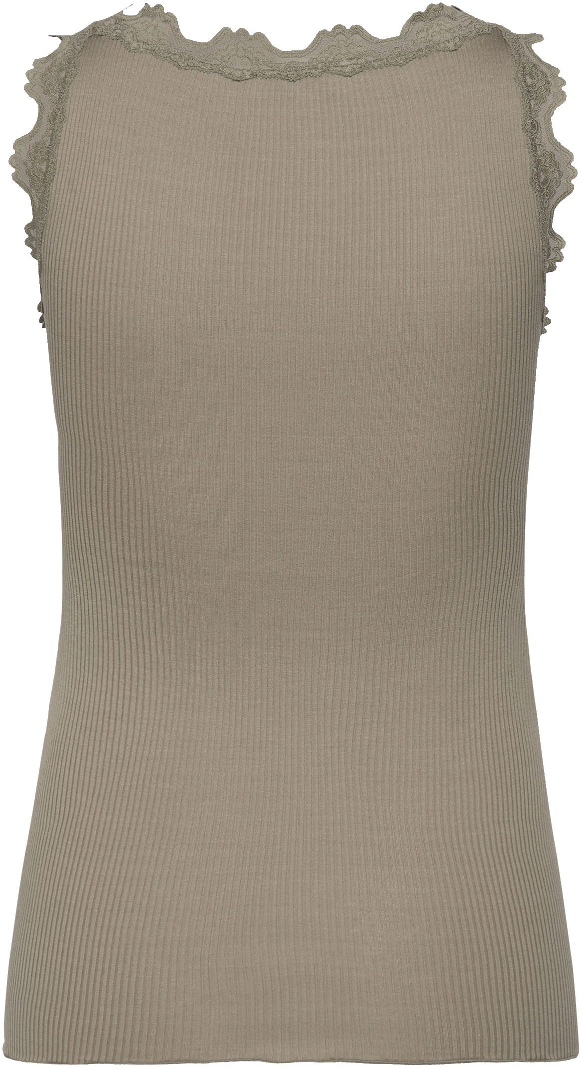 rosemunde Tanktop Babette Silk Top prachtige vintage kantafwerking aan hals en bandjes