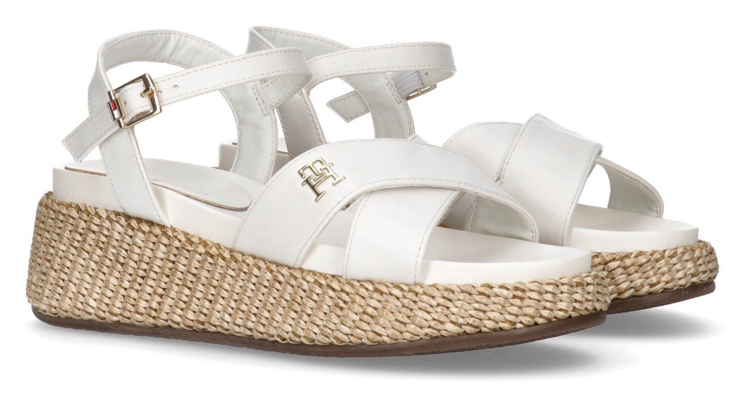 Tommy Hilfiger Sleehaksandaaltjes PLATFORM SANDAL , zomerschoen, sandaal, sleehak, met modieuze...