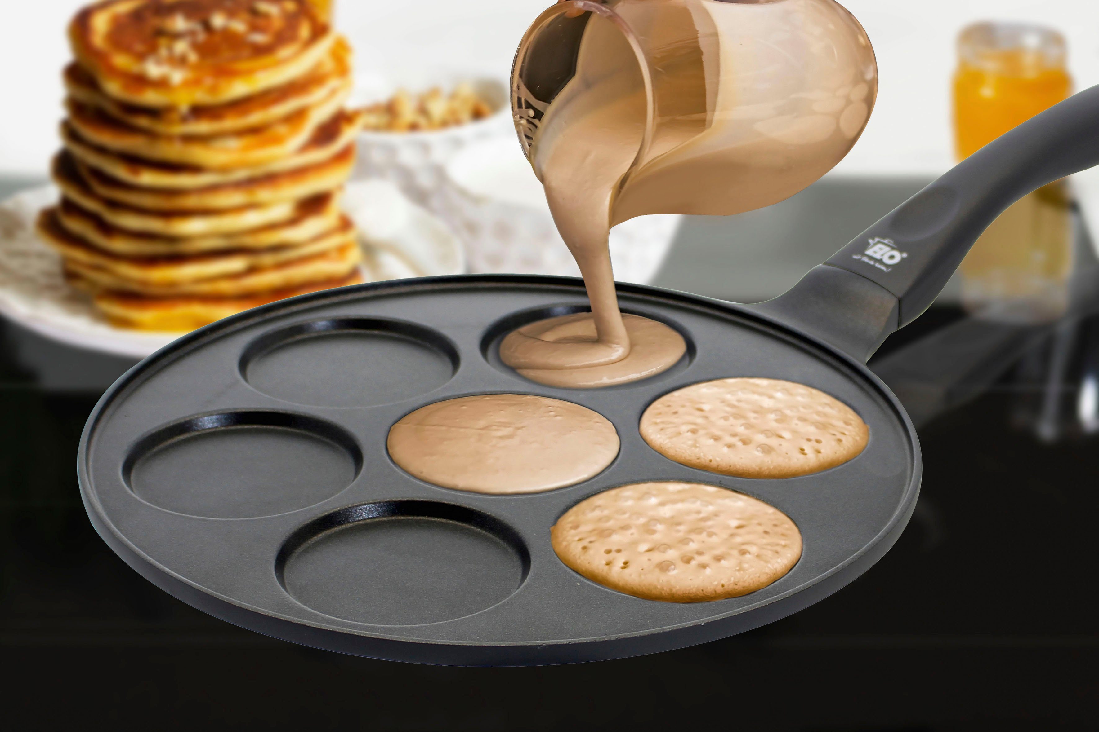 Elo Crêpepan Alucast buiten zwart ptfe gecoat, ø 26 cm, inductie (1-delig)