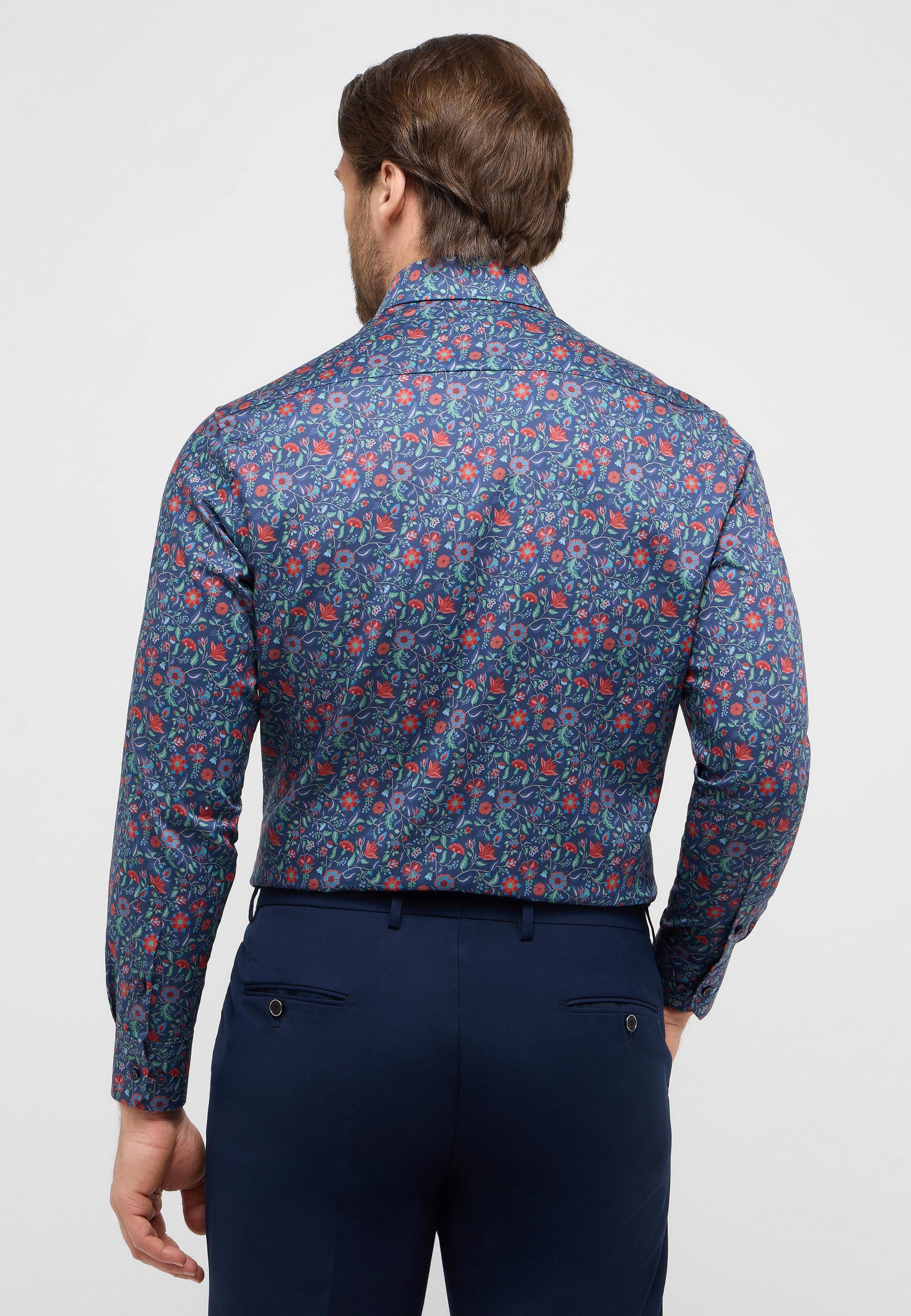 Eterna Overhemd met lange mouwen Comfort fit NON IRON (strijkvrij)