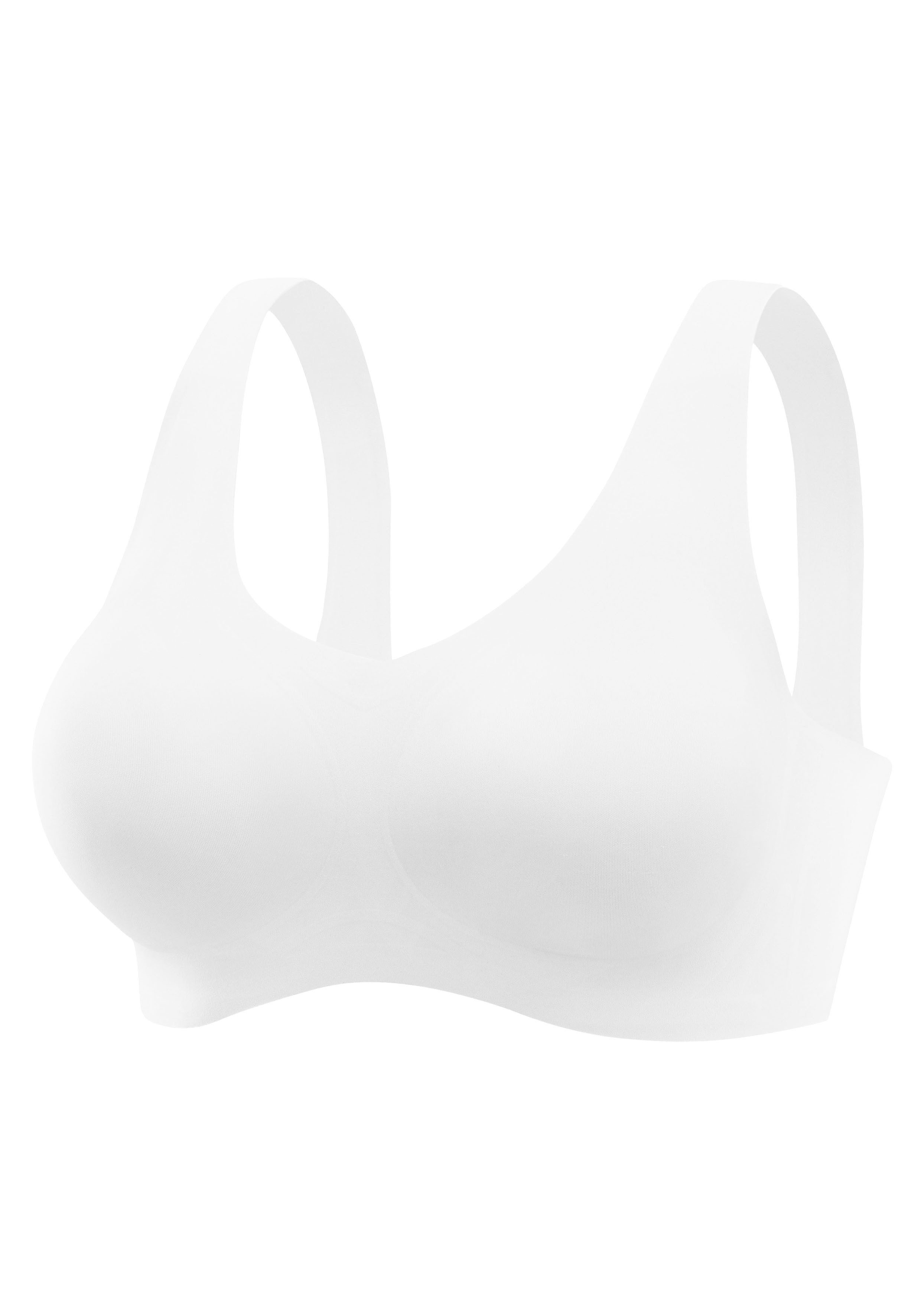 Nuance Bralette-bh SEAMLESS, zonder beugels, met geïntegreerd push-up kussen, Basic Lingerie