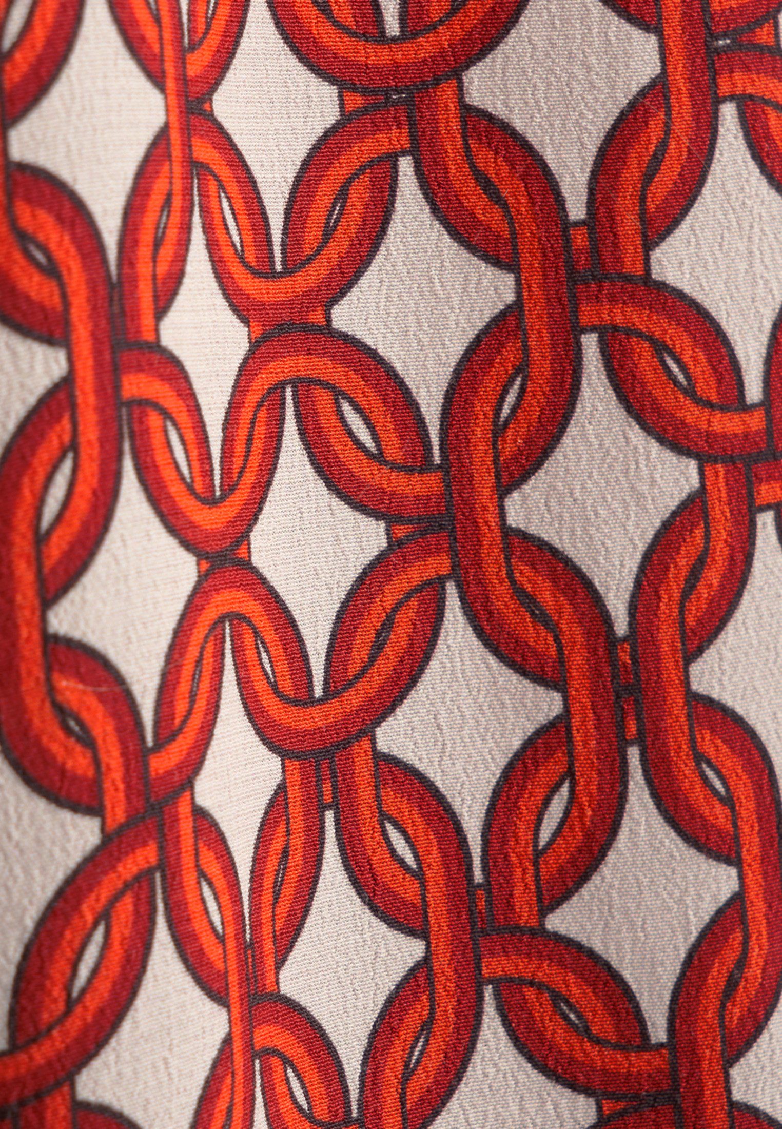 seidensticker Overhemdblouse Zwarte roos Lange mouwen kraag print
