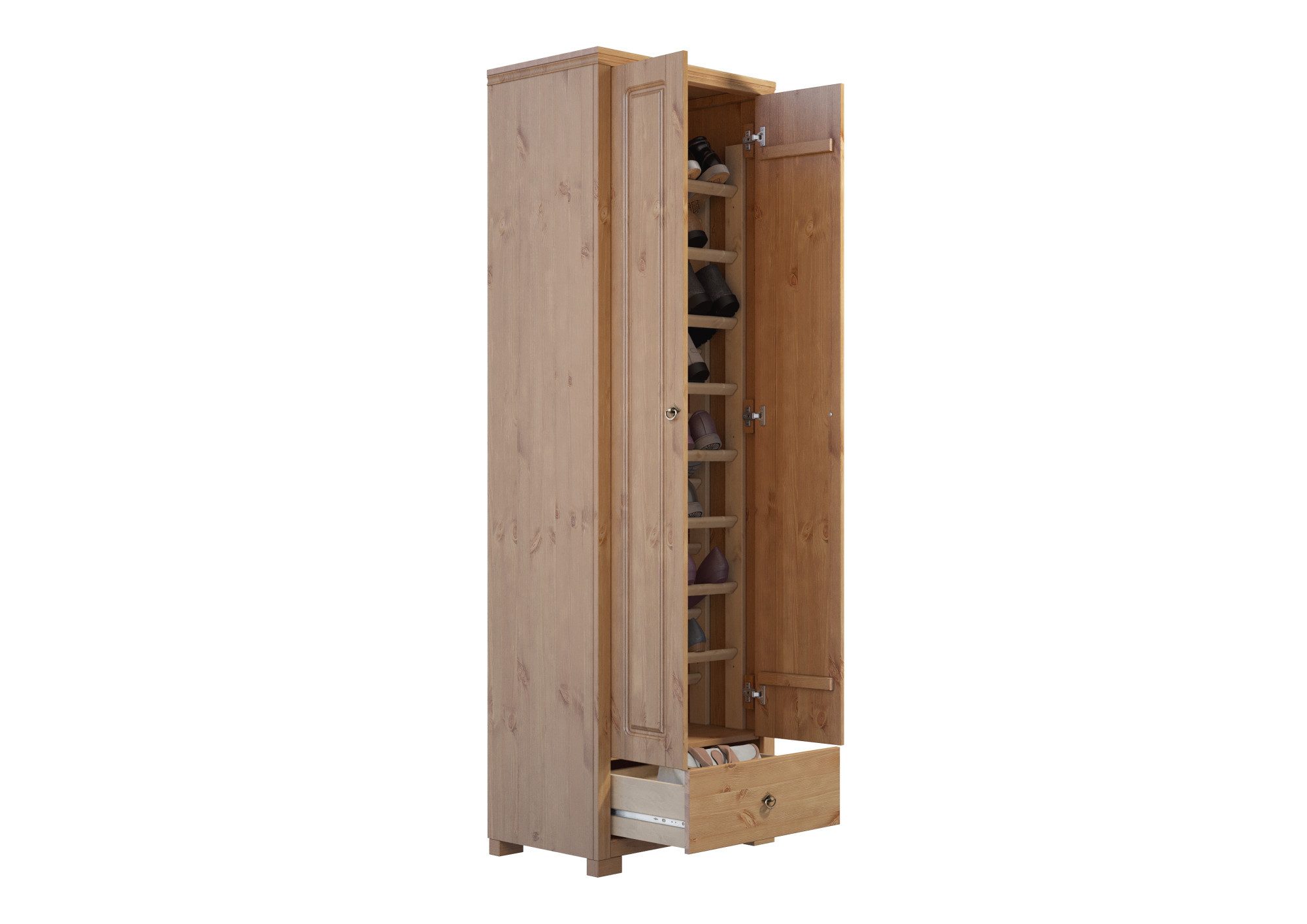 Home affaire Schoenenkast Gotland van massief grenen, fsc®-gecertificeerd, hoogte 193 cm