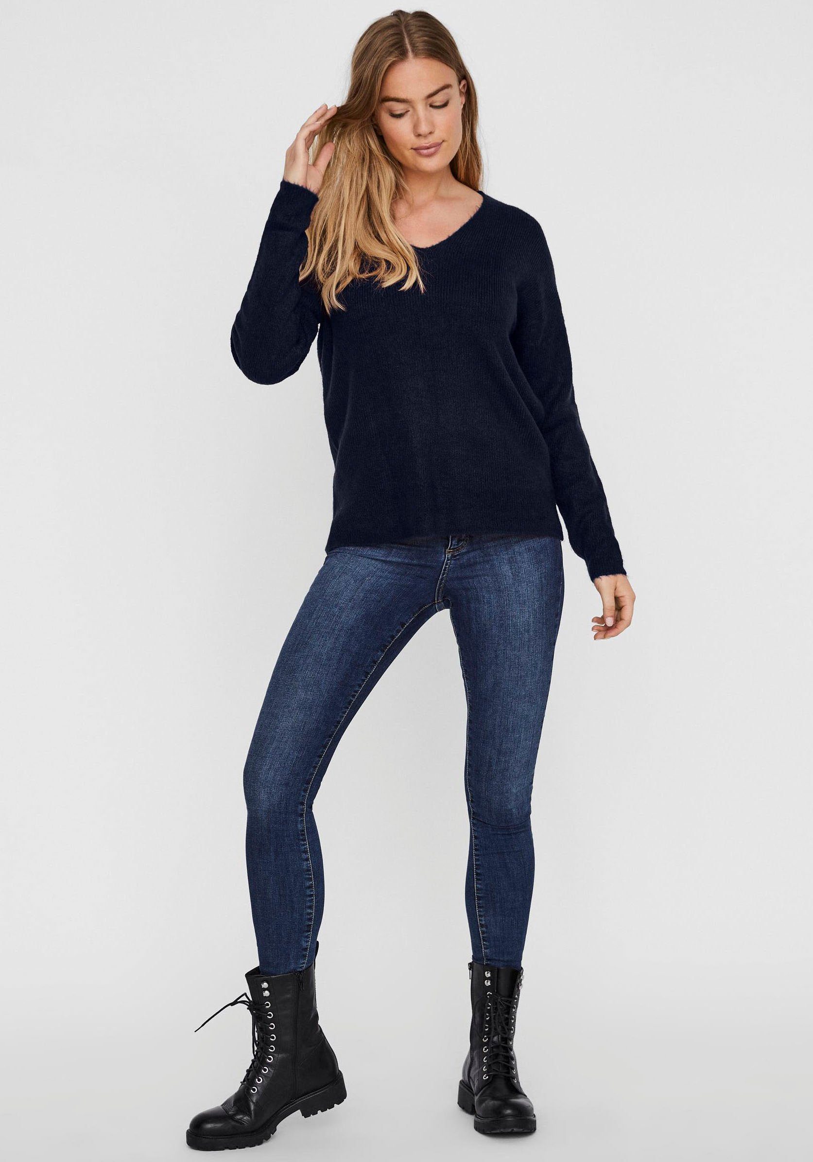 Vero Moda Trui met V-hals VMCREWLEFILE LS V-NECK BLOUSE NOOS