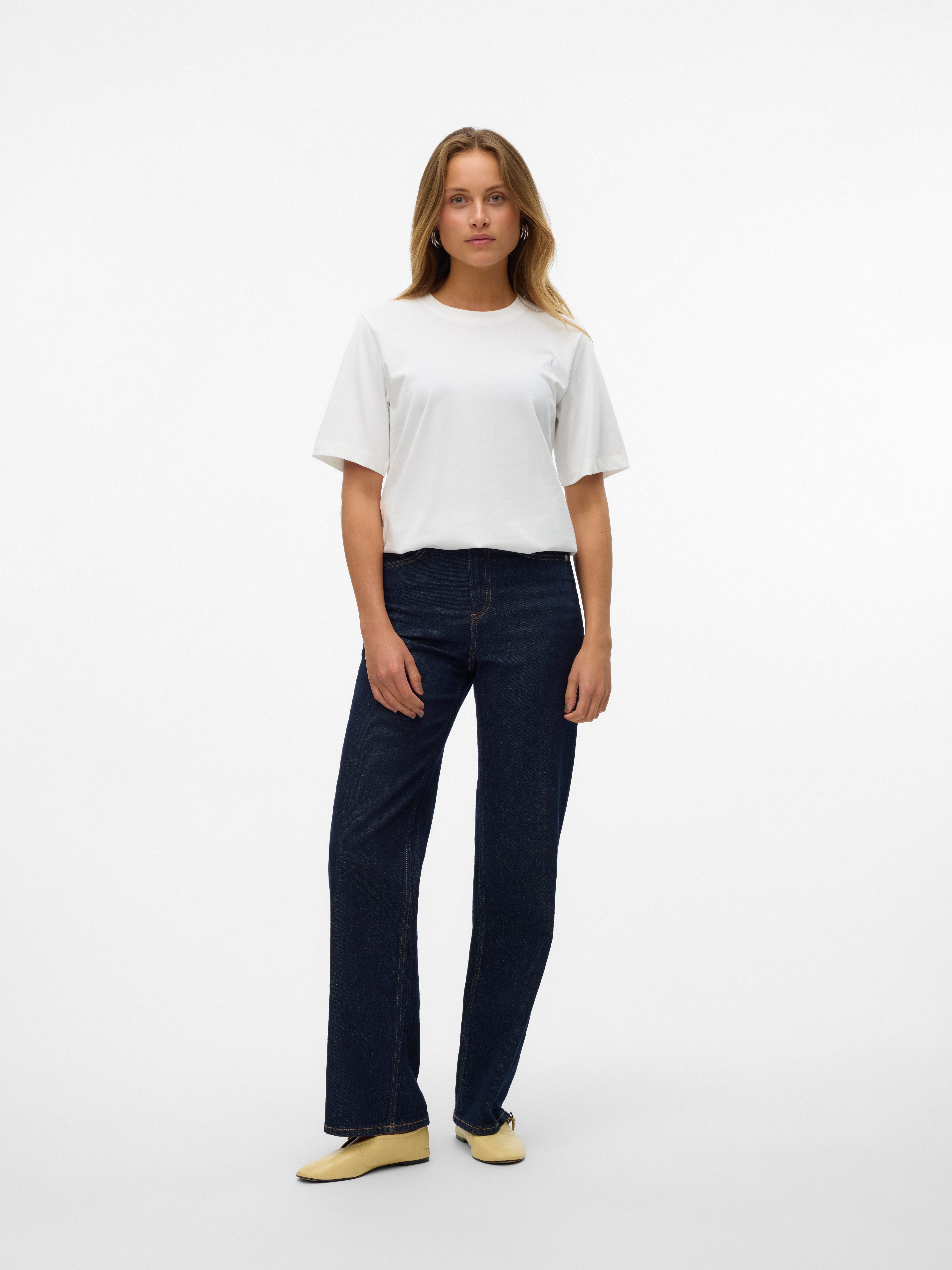 Vero Moda Shirt met korte mouwen VMDEMI SS O-NECK TOP JRS