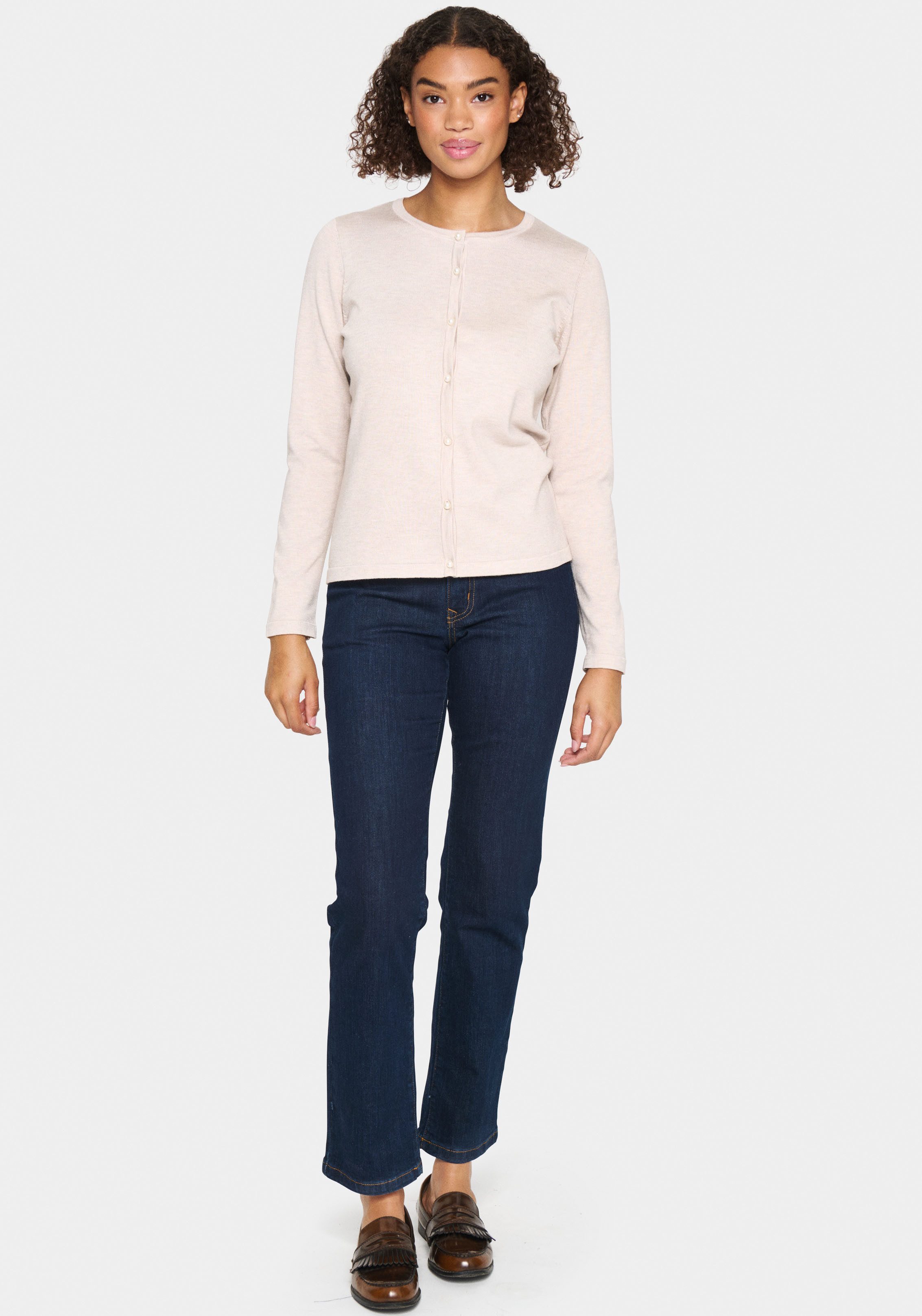 Saint Tropez Vest JemmaSZ Cardigan met decoratieve knopen