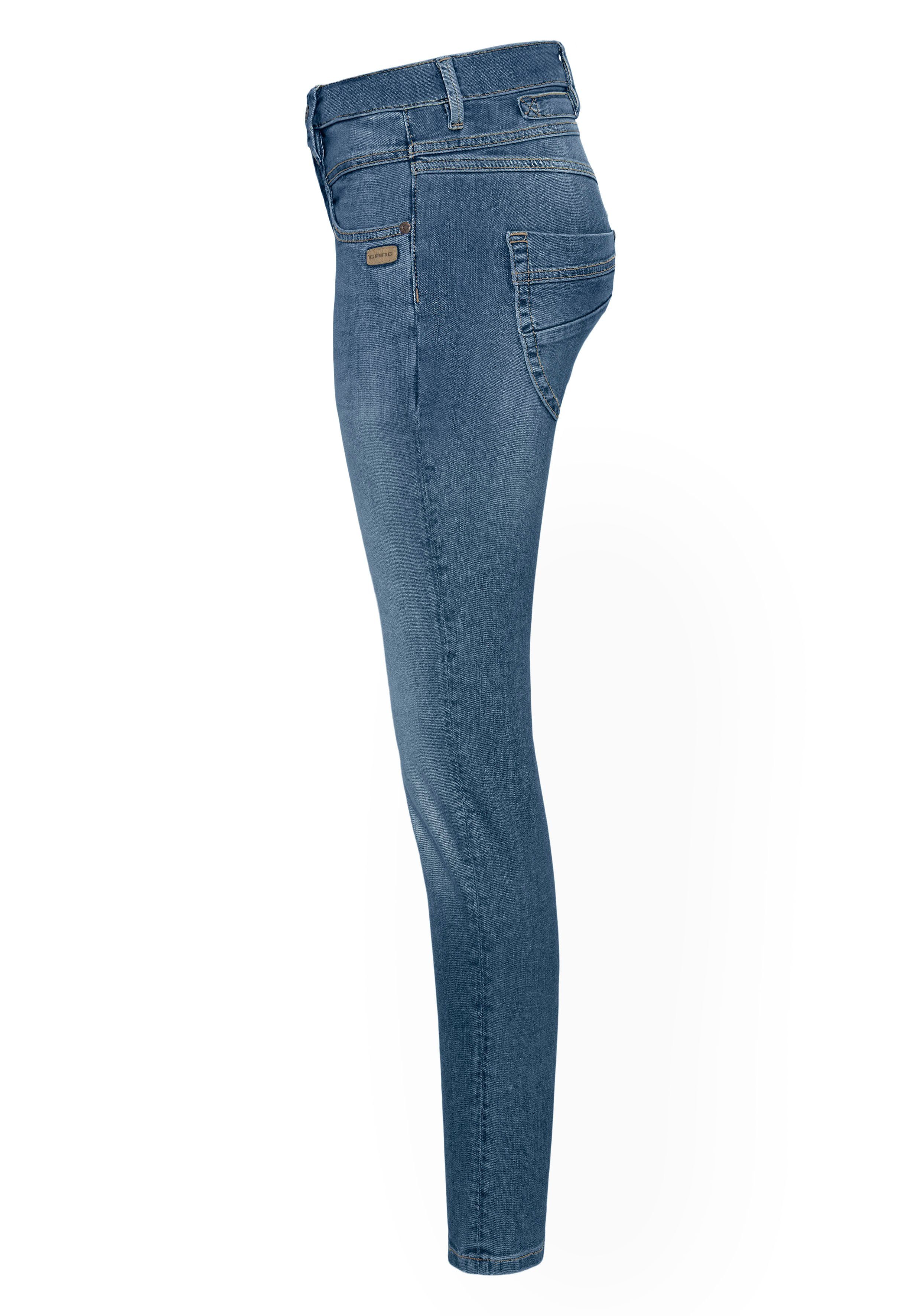 GANG Skinny fit jeans 94Medina met stijlvolle, half open knoopsluiting