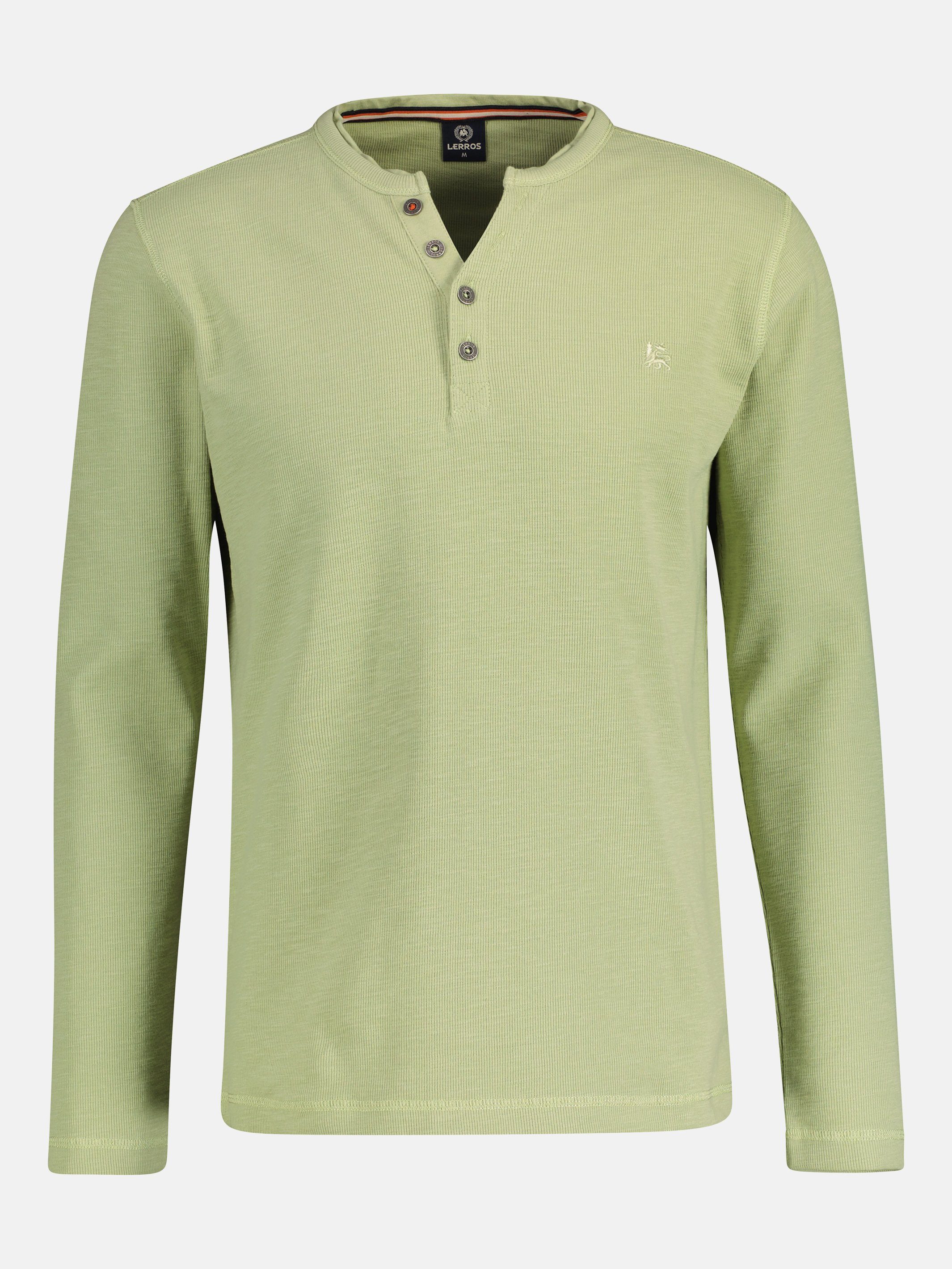 Lerros Sweatshirt LERROS lange mouw serafino met logostiksel