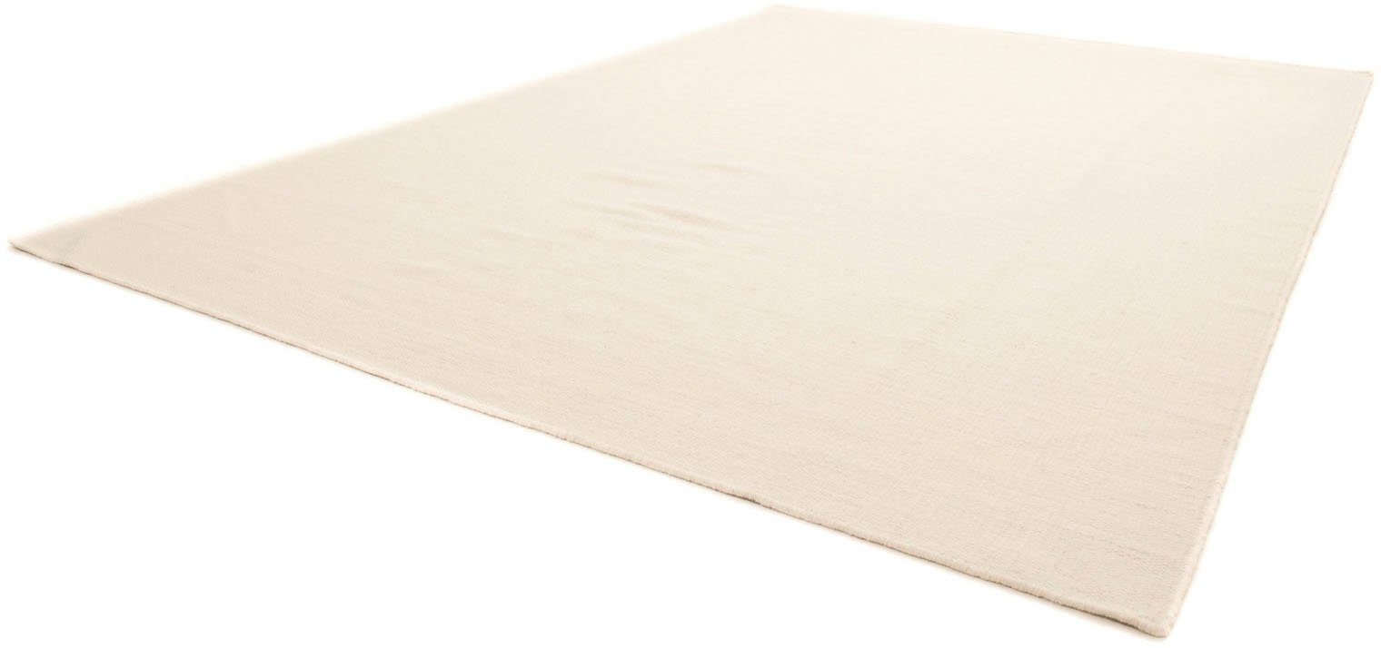 morgenland Wollen kleed KELIM FANCY UNI zuivere wol, keerbaar, uni, woonkamer wollen vloerkleden wit