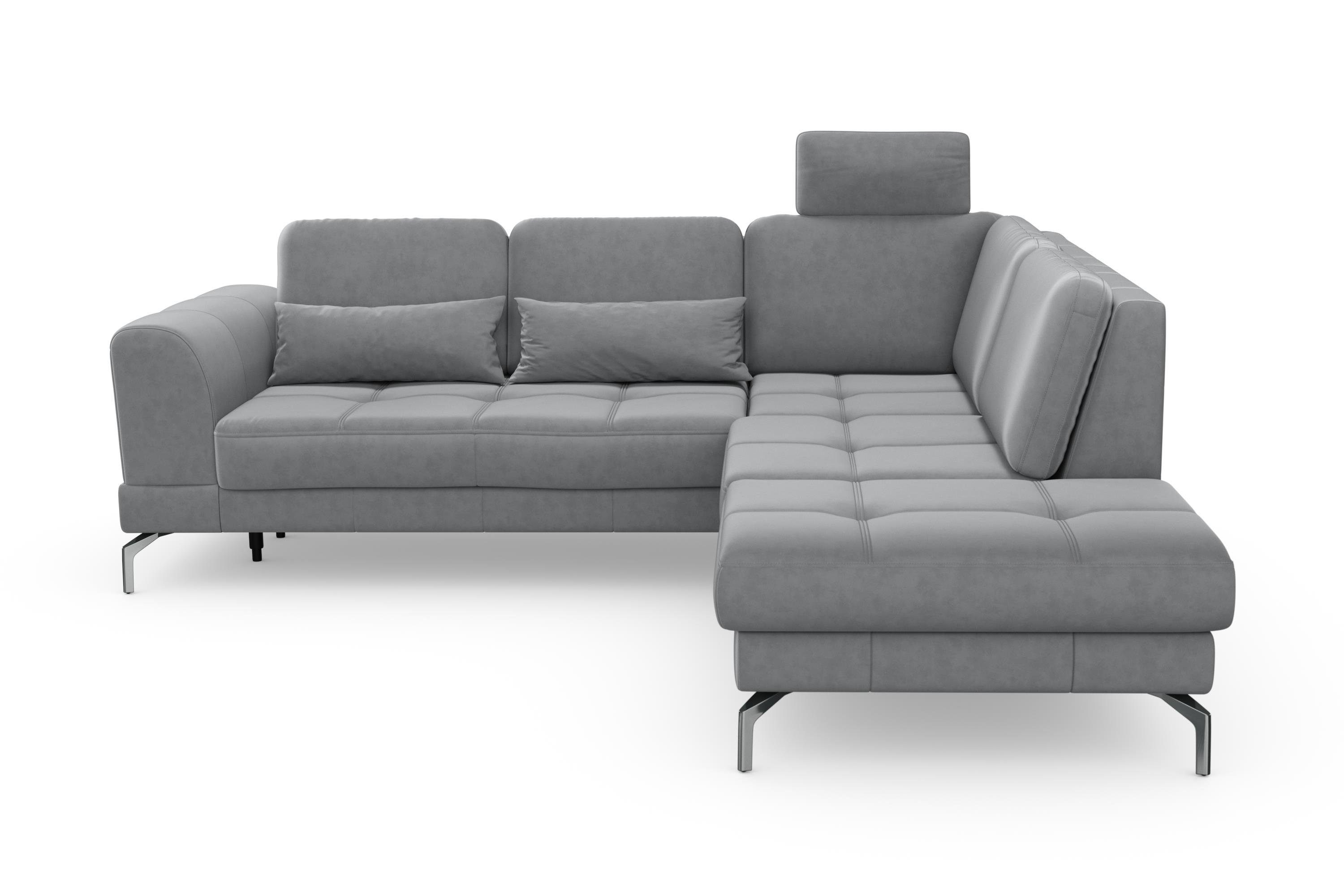 sit&more Hoekbank Bendigo L-vorm inclusief zitdiepteverstelling, bodemvrijheid 15 cm, in 2 pootkleuren