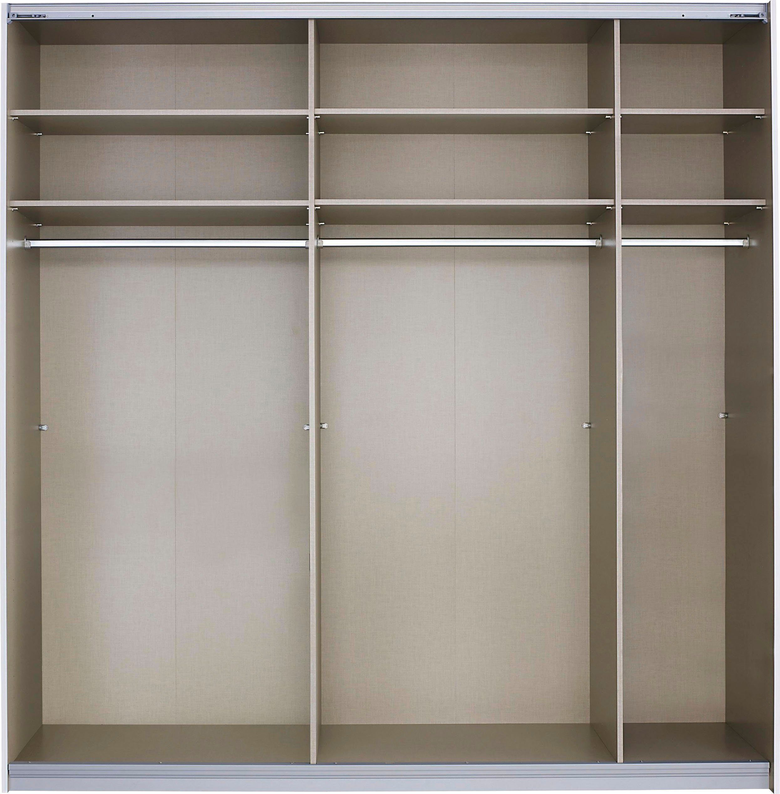 rauch Zweefdeurkast Quadra kledingkast BESTSELLER kast garderobe met mogelijkheid tot individuele frontuitvoering, lichtlopende deuren