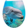 sanilo toiletzitting flat delphin met soft-closemechanisme blauw