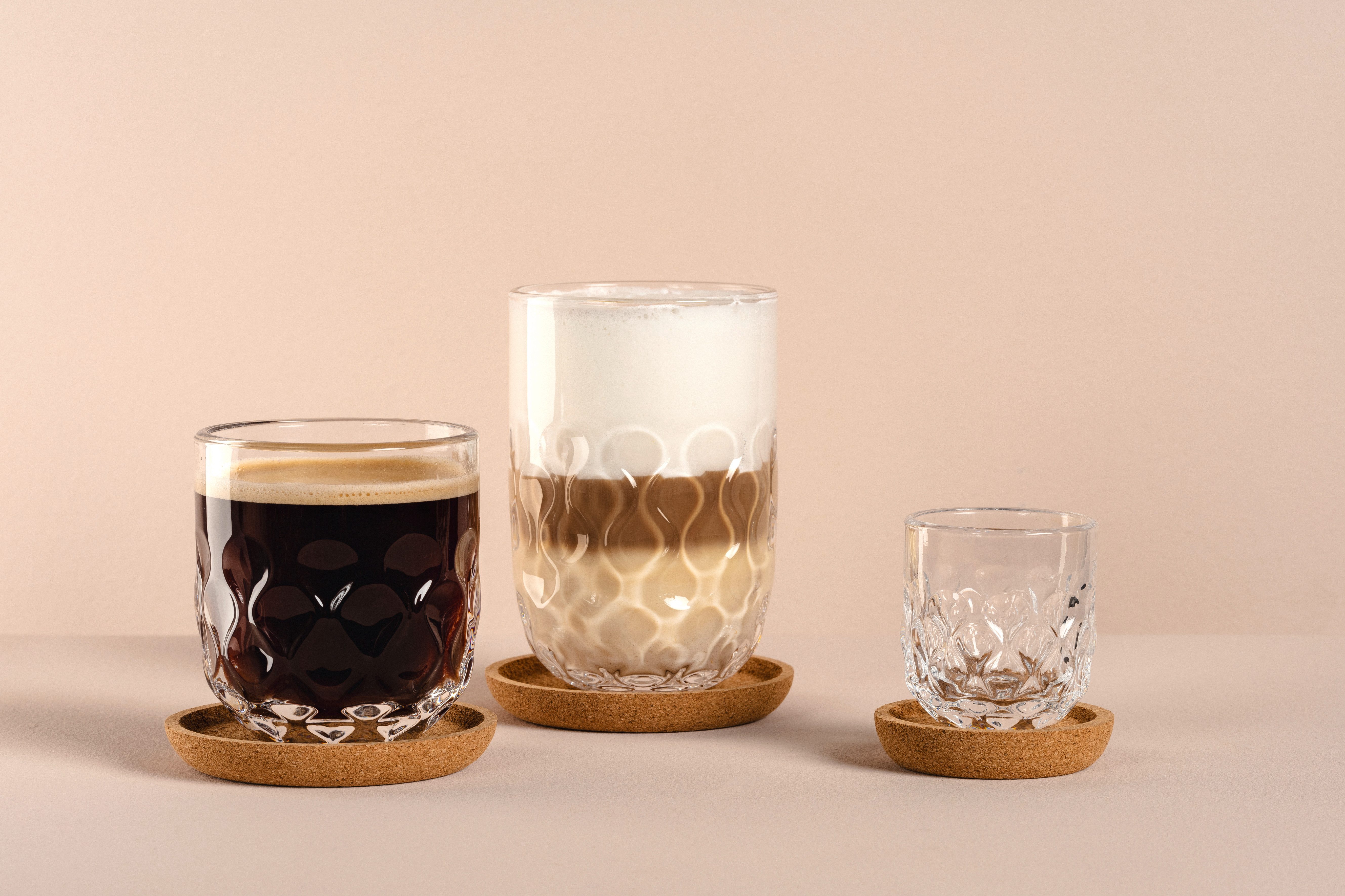 LEONARDO Latte macchiato glas GOCCE, 380 ml, 6-stuks set (set)