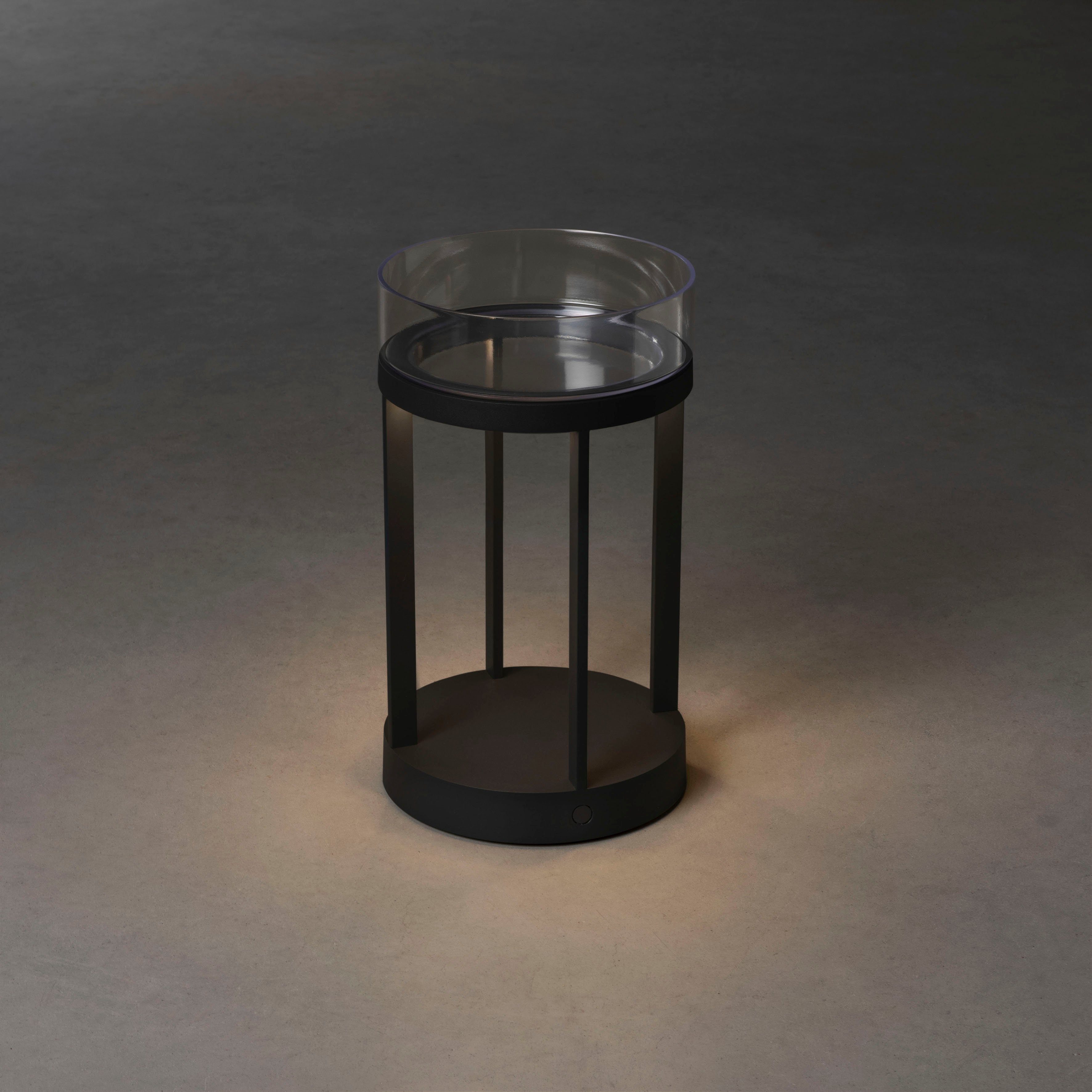 KONSTSMIDE Led-lantaarn Chieti Chieti LED USB-lantaarn, dimbaar 2700/3000K glasdeksel (2 stuks)