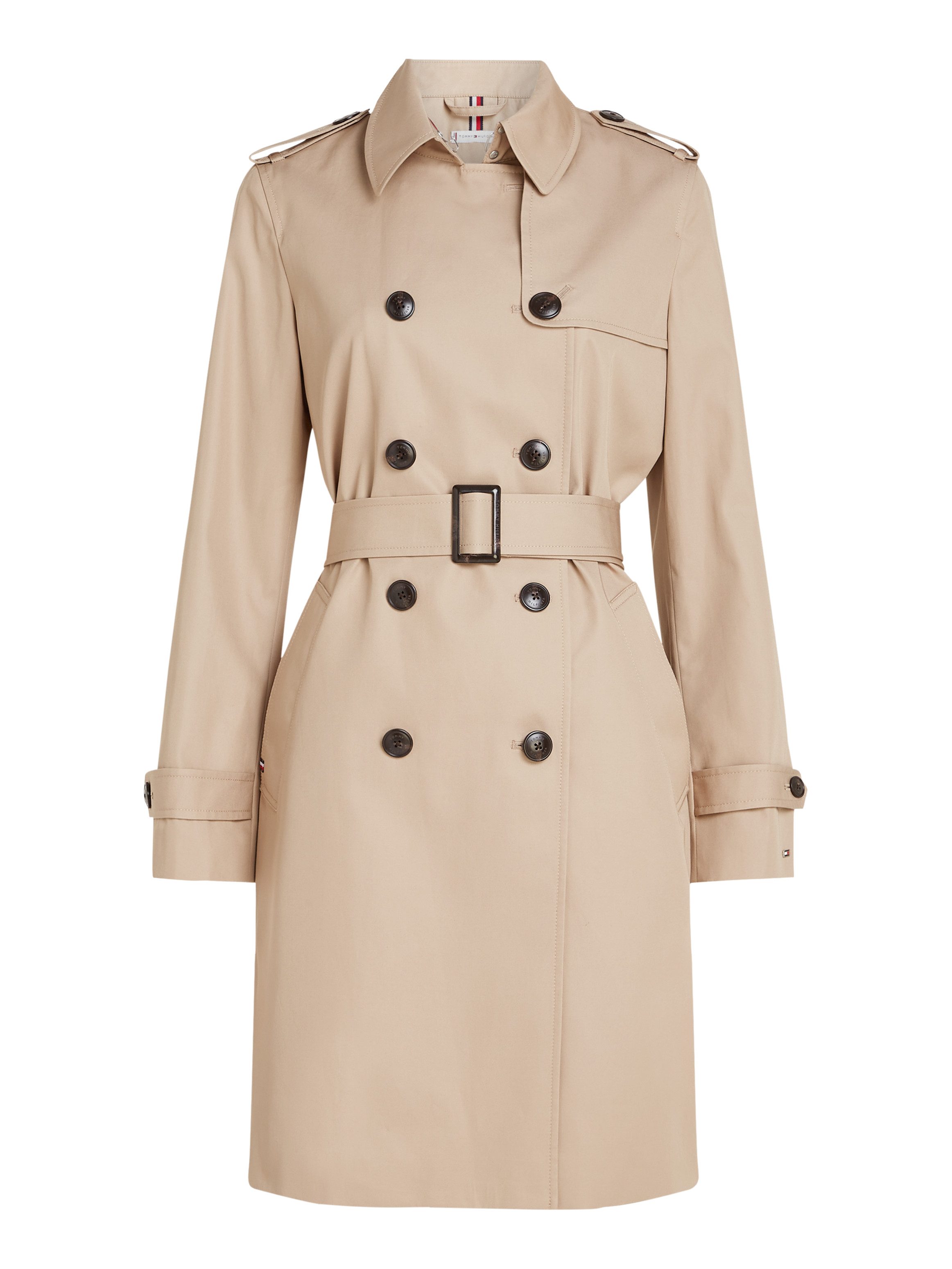 Tommy Hilfiger Trenchcoat COTTON DB SLIM FIT TRENCH met de kenmerkende trenchdetails