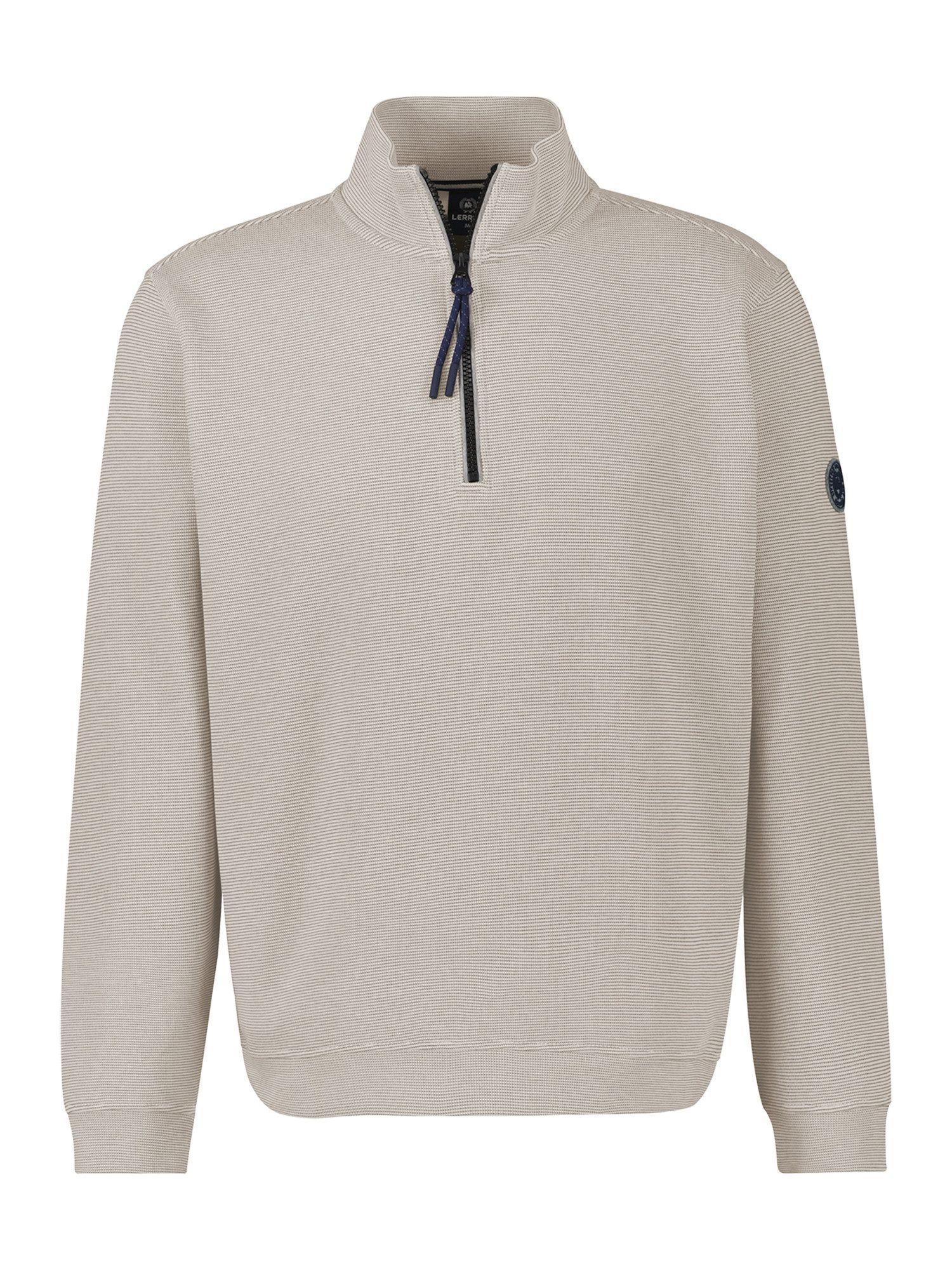 Lerros Sweatshirt LERROS effen brei troyer voor heren
