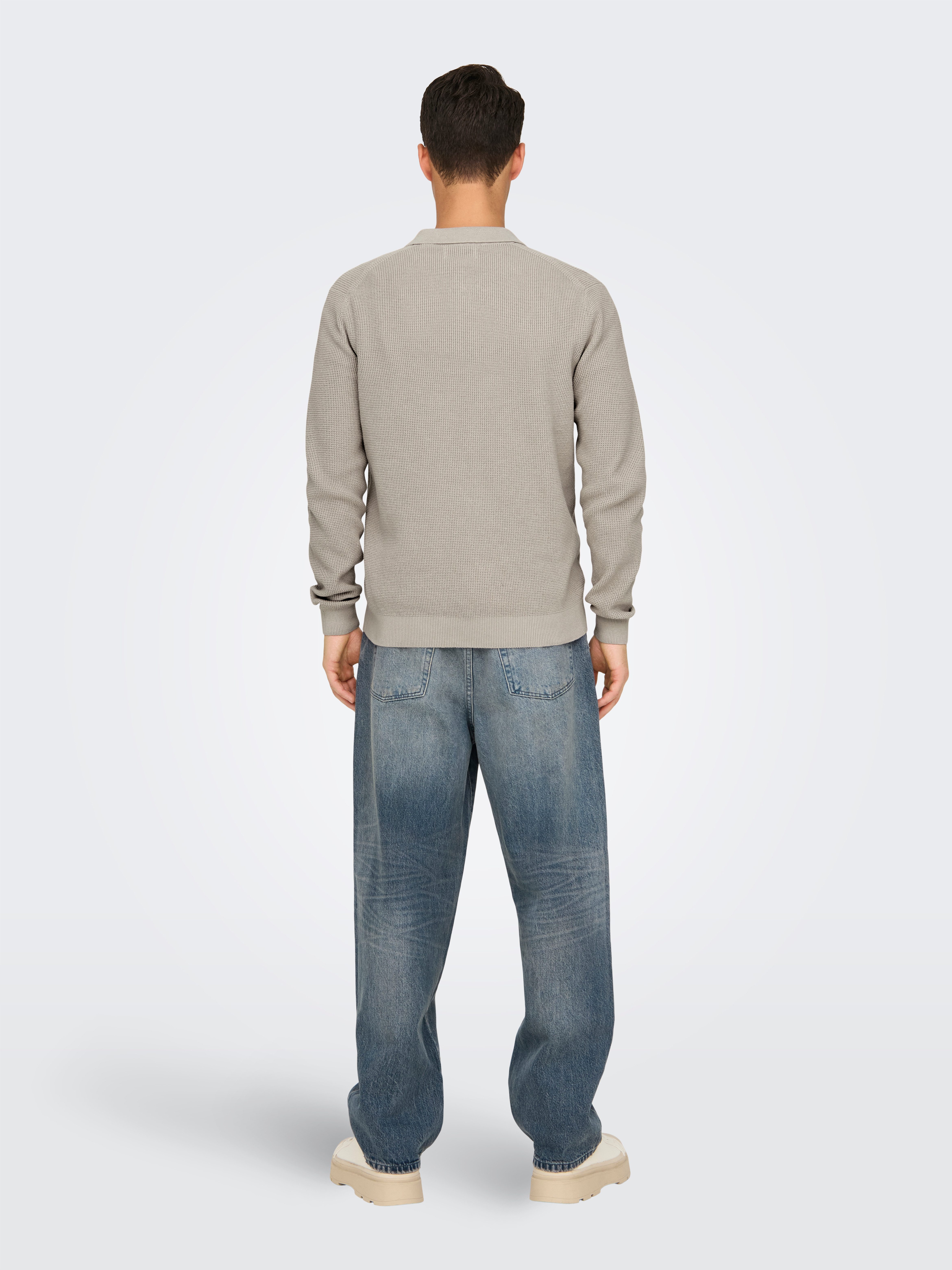 ONLY & SONS Trui met polokraag ONSMATTEO LS ZIP POLO