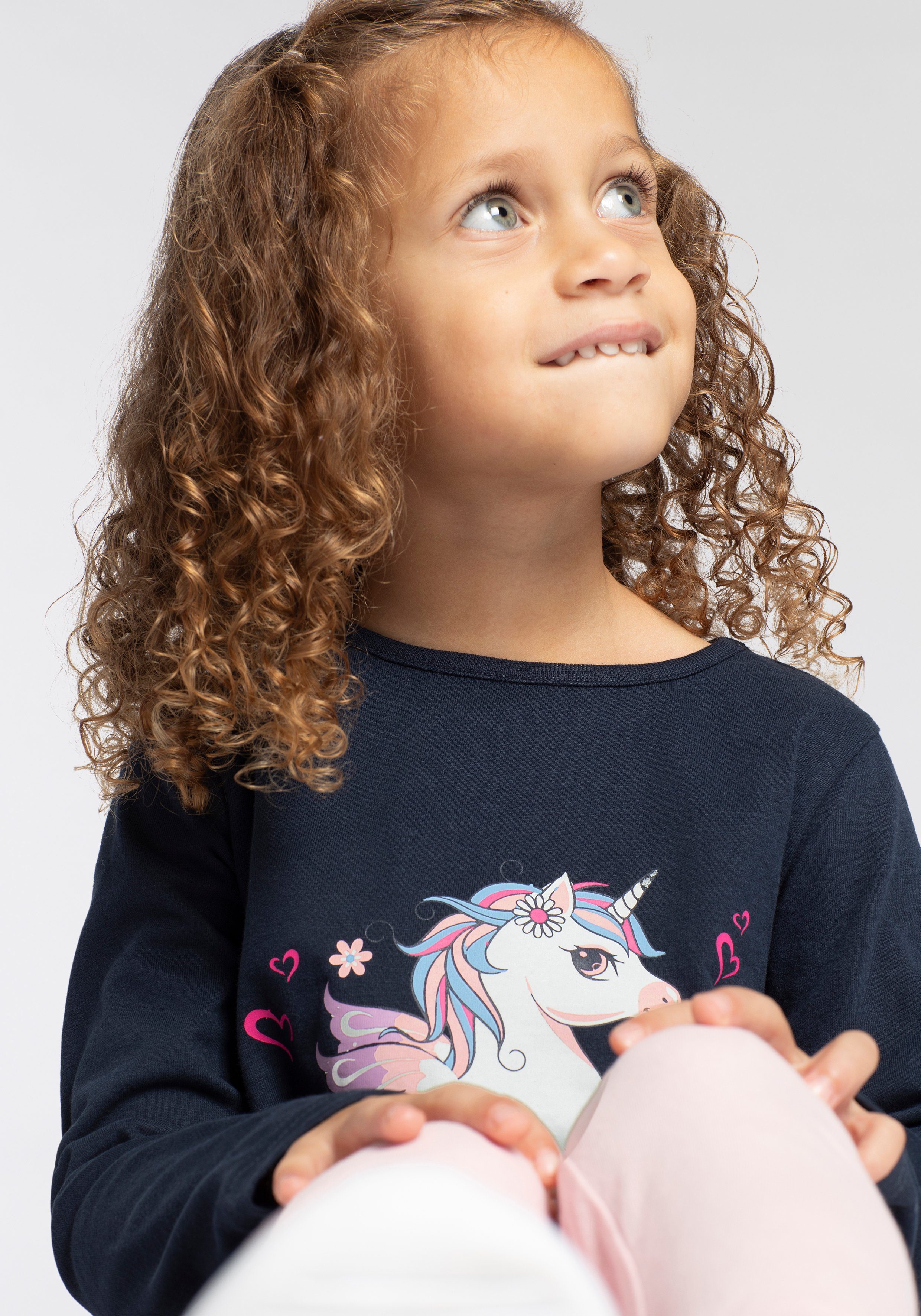 KIDSWORLD Shirt met lange mouwen & legging 2-delig set shirt + leggings Zakken shirt + leggings voor kleine meisjes (set, 2-delig, 2)