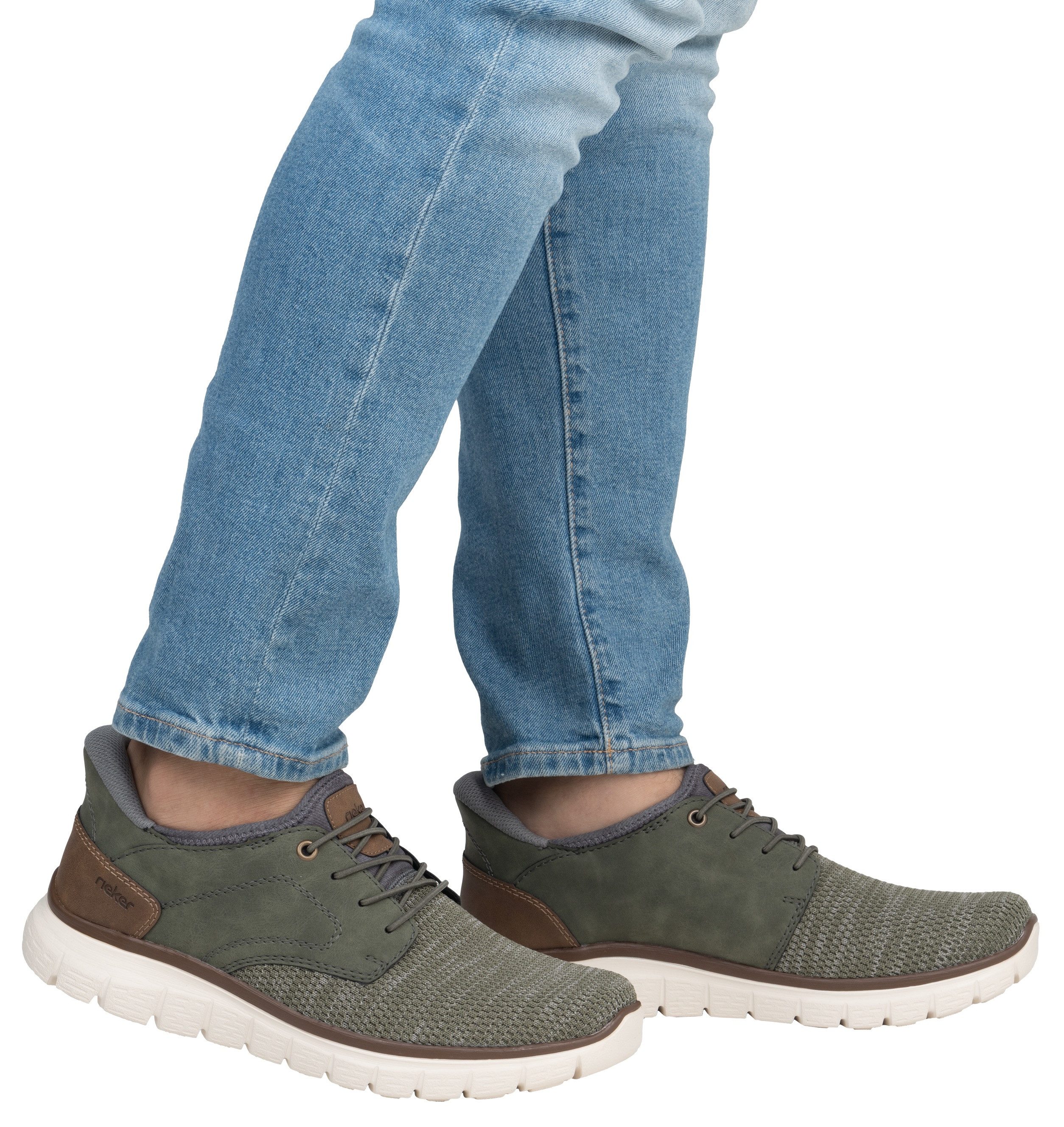 Rieker Slip-on sneakers , vrijetijdsschoen, lage schoen, instapschoen, gewatteerde hielafsluiting
