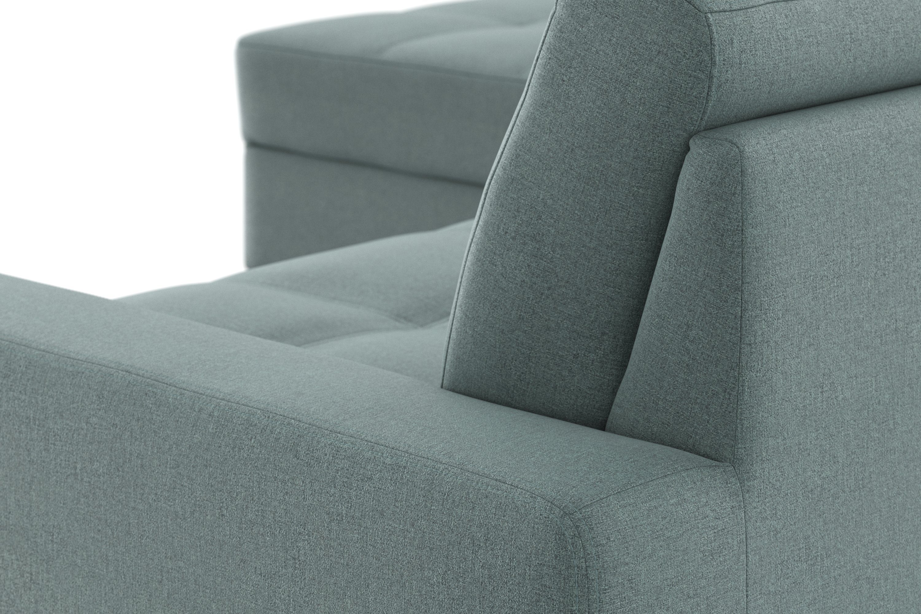 DOMO collection Hoekbank Florentina tijdloos en elegant, zitnaden als designelement, L-vorm