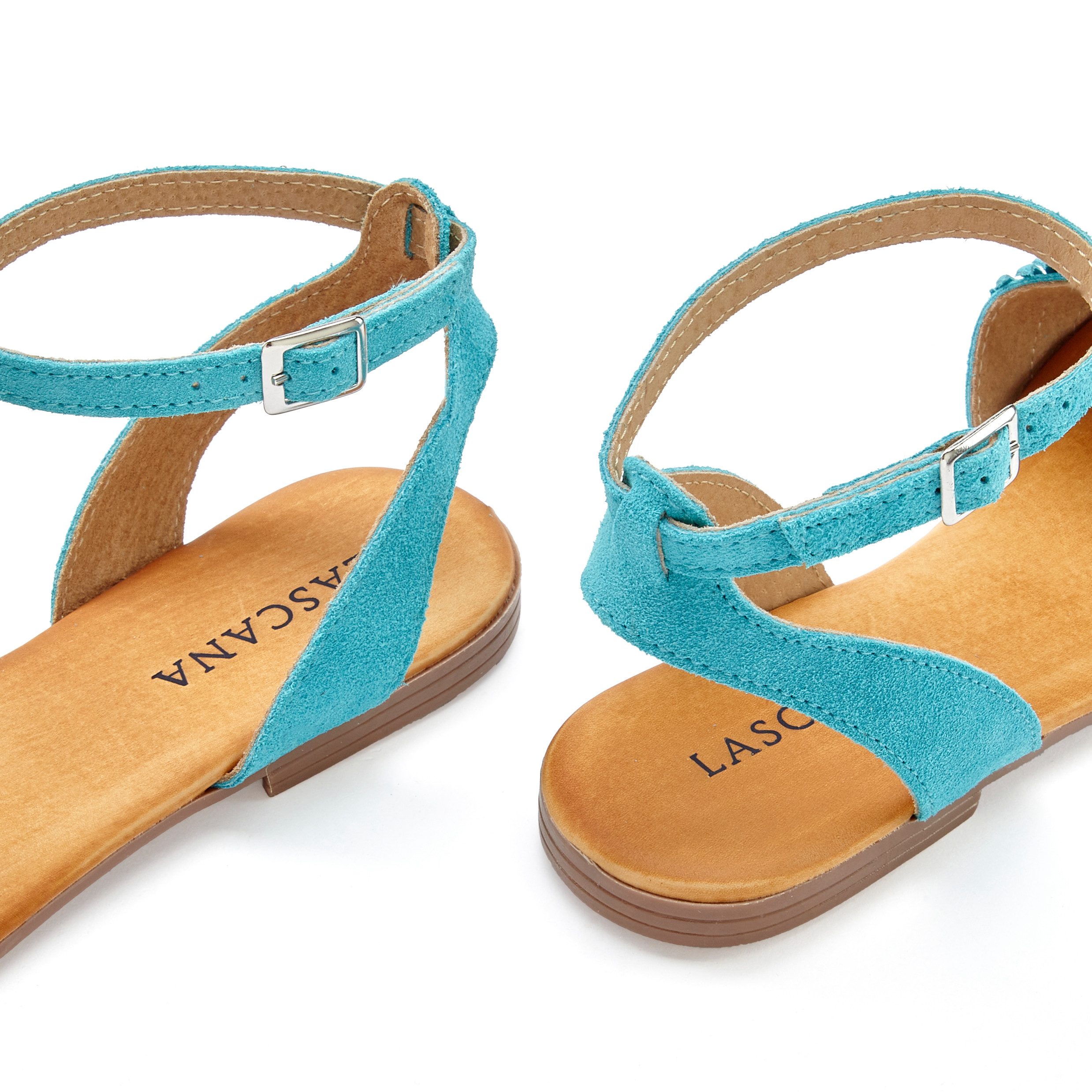 Lascana Sandalen Zomerschoen Sandalette, zomerschoen van leer met modieuze franjes
