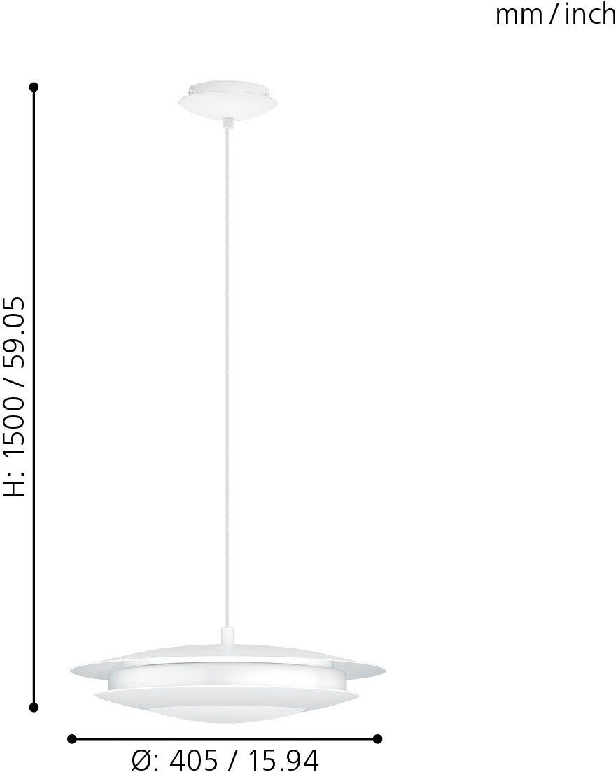 EGLO Hanglamp MONEVA-C Hanglamp, EGLO CONNECT, bediening via app + afstandsbediening (1 stuk)