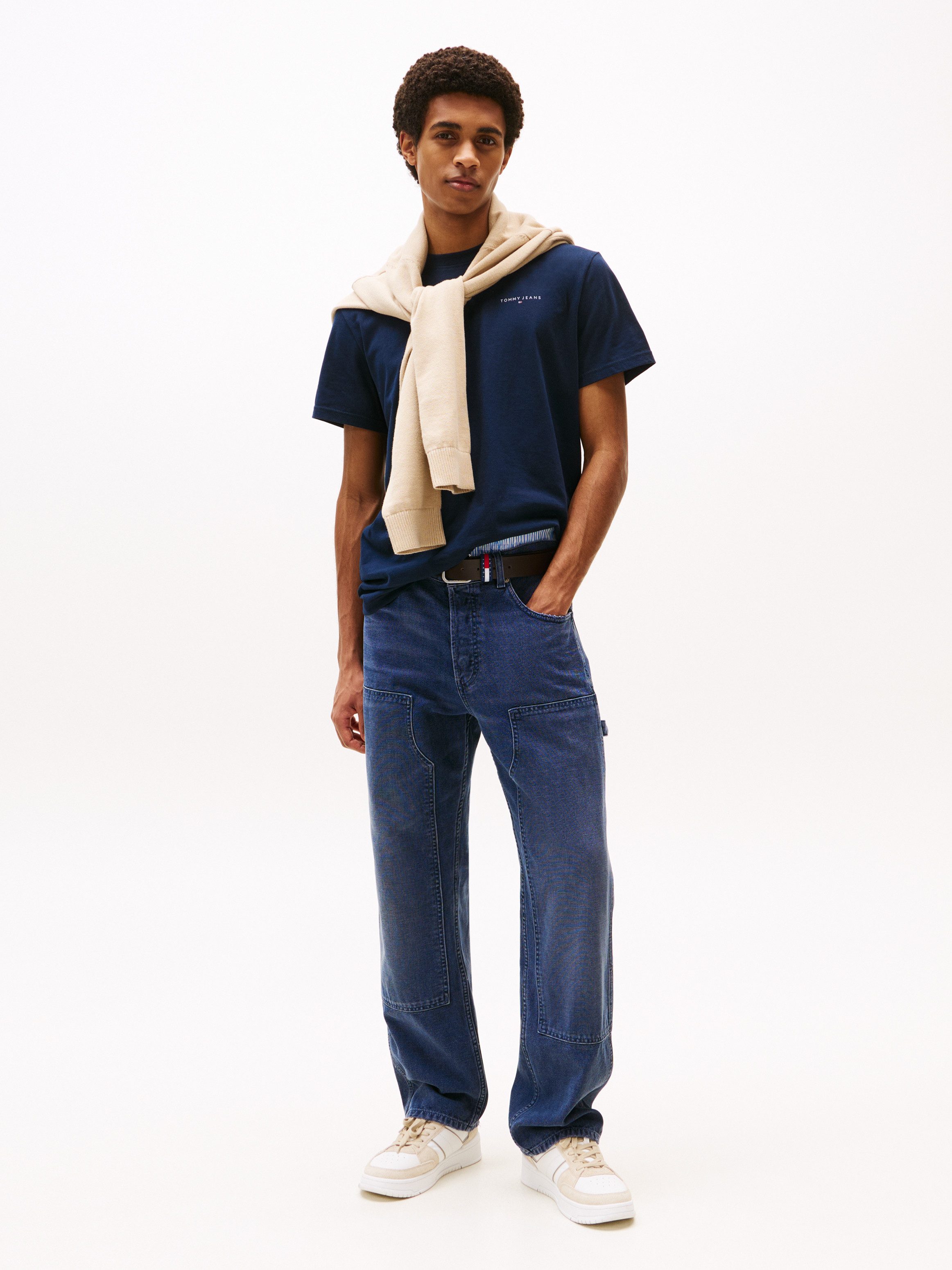 TOMMY JEANS T-shirt TJM SLIM LINEAR CHEST TEE EXT