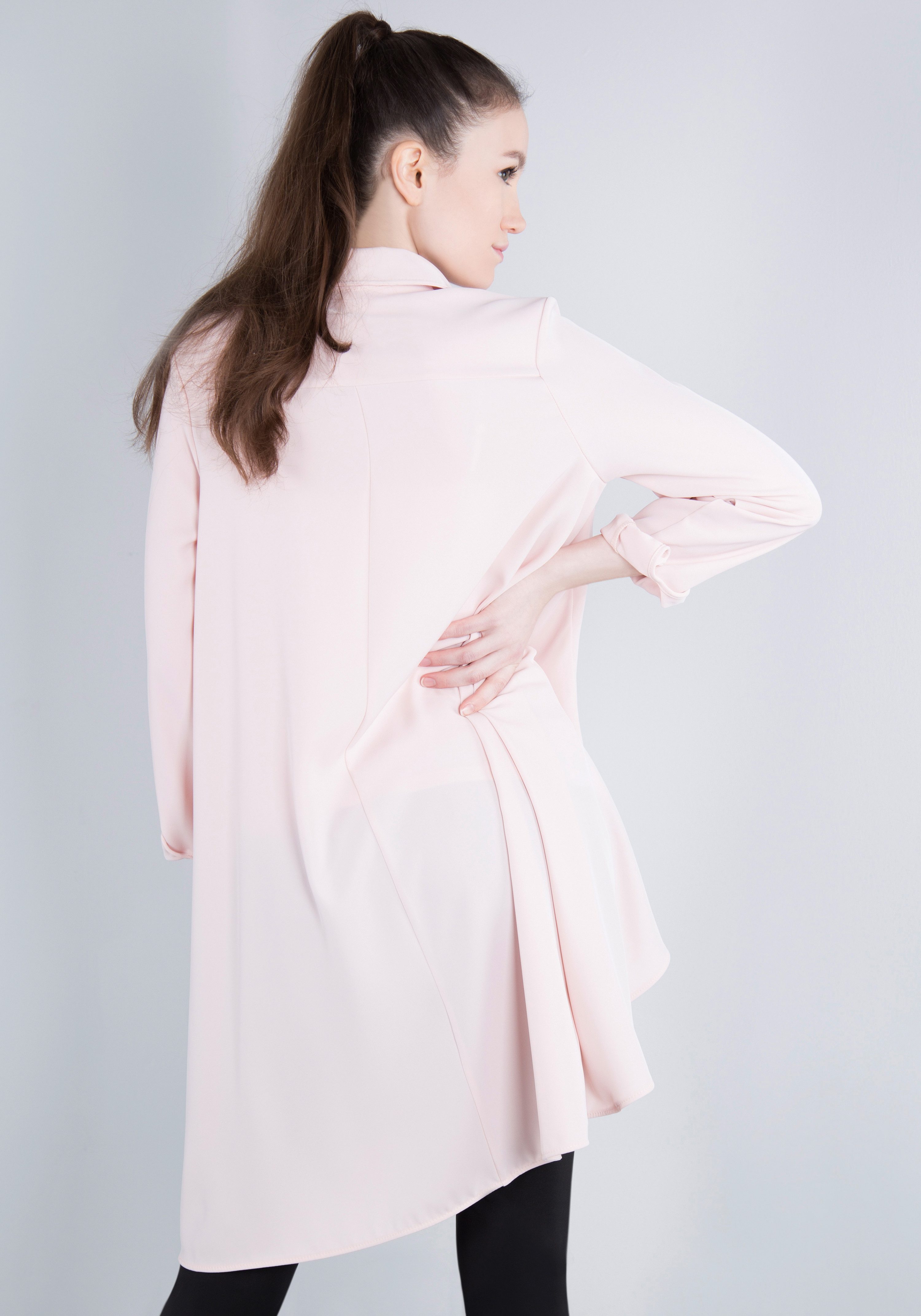 IMPERIAL Lange blouse in vloeiende, lichte kwaliteit