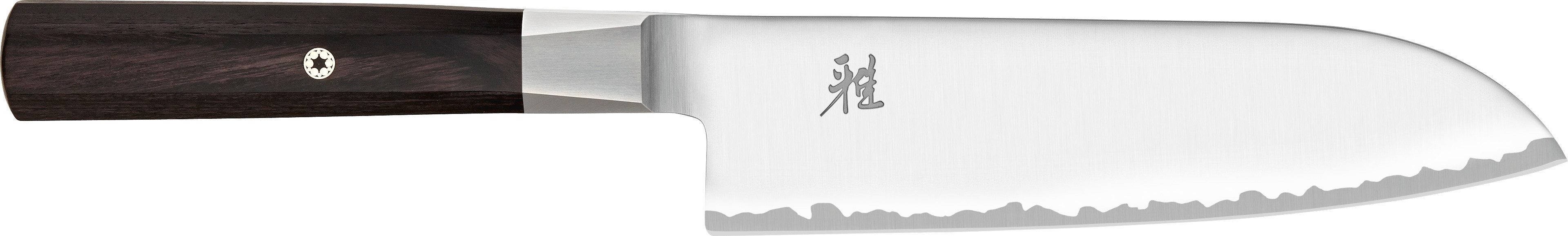 MIYABI Santokumes MIYABI 4000FC Klingenlengte 18 cm, handvat van pakkahout (1-delig) keukenmessen zwart