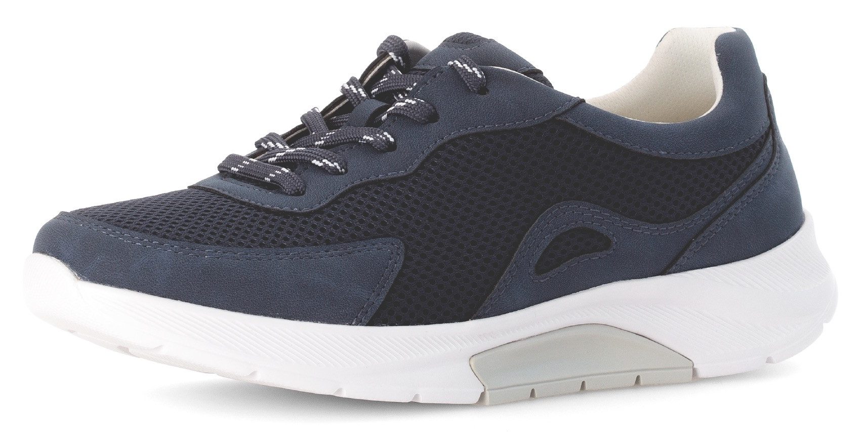 Gabor Rollingsoft Sneakers met sleehak , vrijetijdsschoen, lage schoen, veterschoen met verwisselbaar voetbed