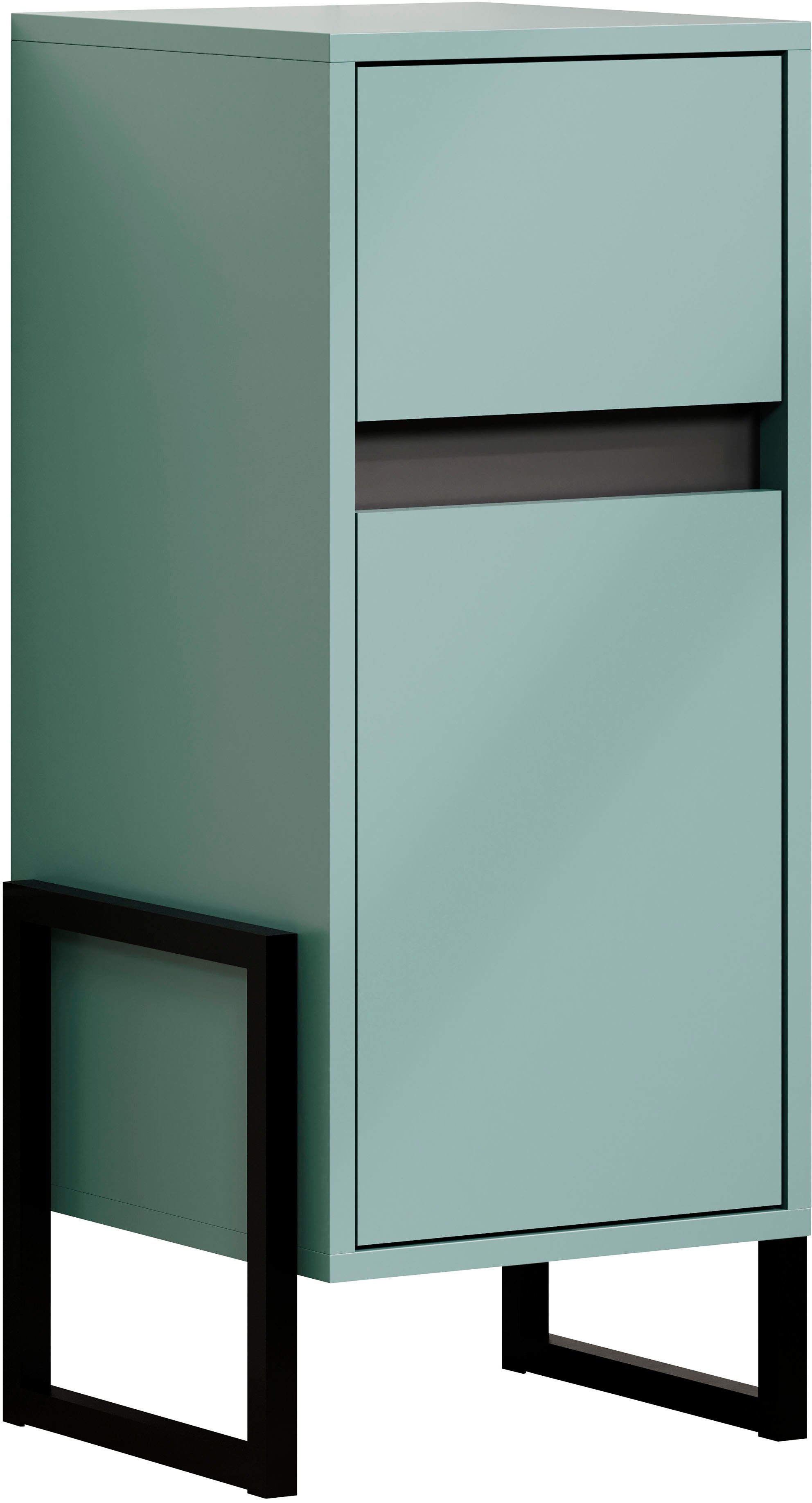 welltime Onderkast Malcesine Badkommode in donker turquoise met metalen frame - (B/D/H) 36/35/80 cm (1 stuk)