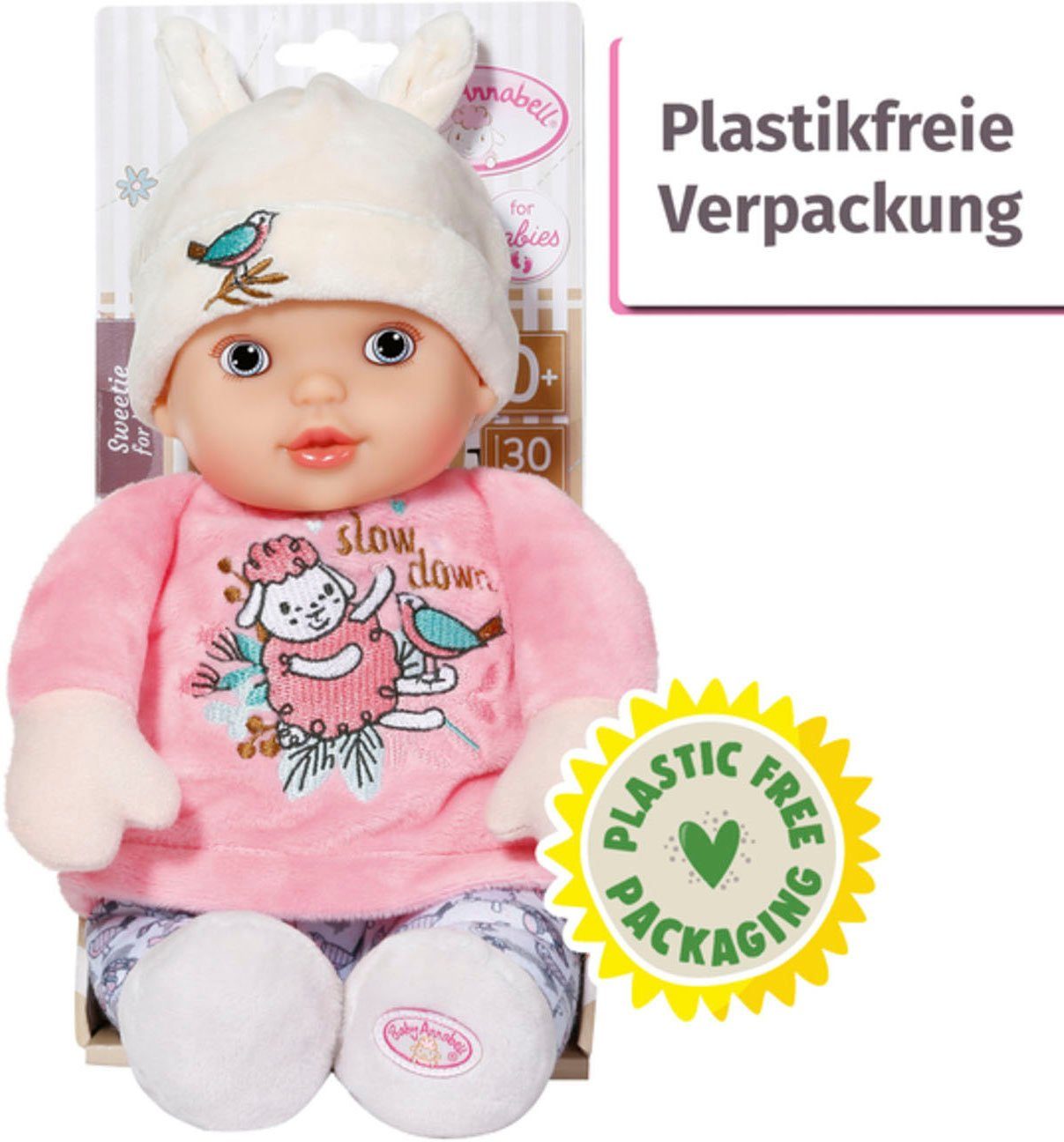 Baby Annabell Babypop Sweetie for babies, 30 cm met rammelaar aan de binnenkant