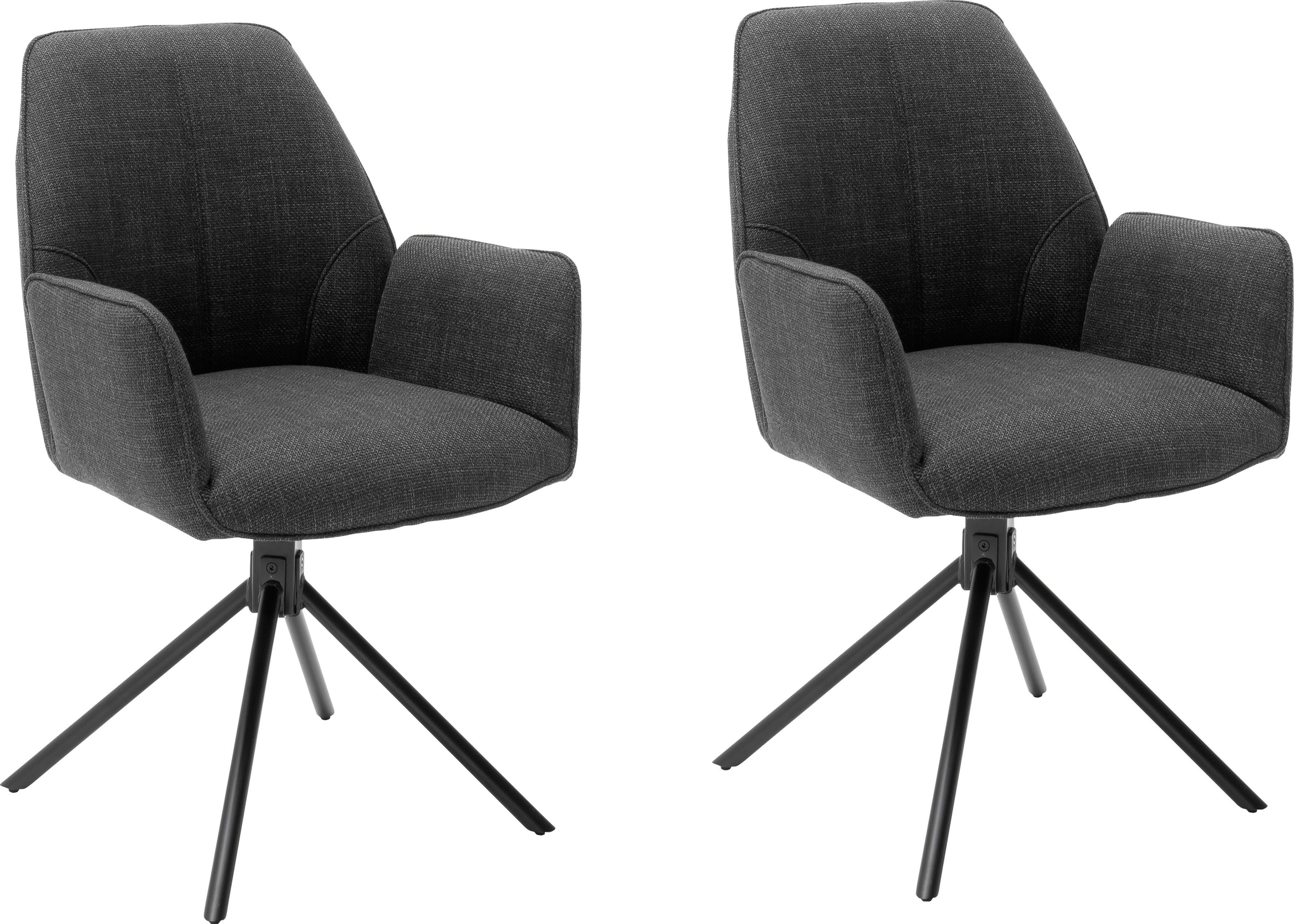 MCA furniture Stoel met 4 poten Pemba set van 2, 180°draaibaar met nivellering, stoel belastbaar tot 120 kg (set, 2 stuks)